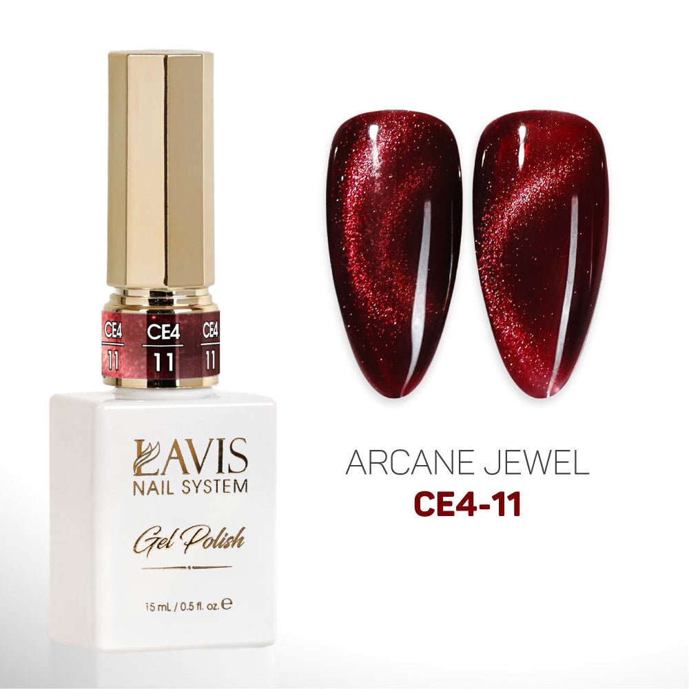 LAVIS Cat Eyes CE4 (Ver 2) - Set 12 Colors - Gel Polish 0.5 oz - Arcane Jewel Collection - DTK Nail Supply