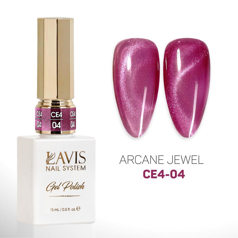 LAVIS Cat Eyes CE4 (Ver 2) - Set 12 Colors - Gel Polish 0.5 oz - Arcane Jewel Collection - DTK Nail Supply