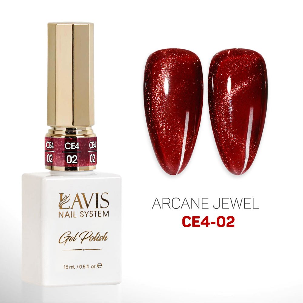 LAVIS Cat Eyes CE4 (Ver 2) - Set 12 Colors - Gel Polish 0.5 oz - Arcane Jewel Collection - DTK Nail Supply