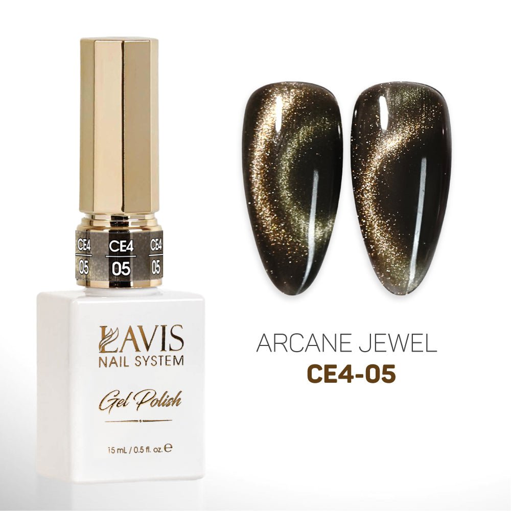 LAVIS Cat Eyes CE4 (Ver 2) - Set 12 Colors - Gel Polish 0.5 oz - Arcane Jewel Collection - DTK Nail Supply