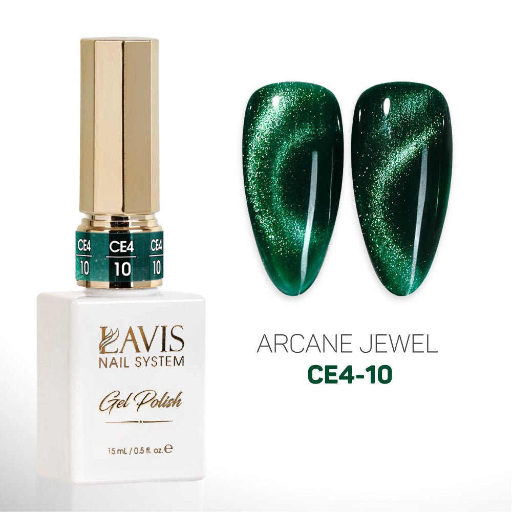 LAVIS Cat Eyes CE4 (Ver 2) - Set 12 Colors - Gel Polish 0.5 oz - Arcane Jewel Collection - DTK Nail Supply