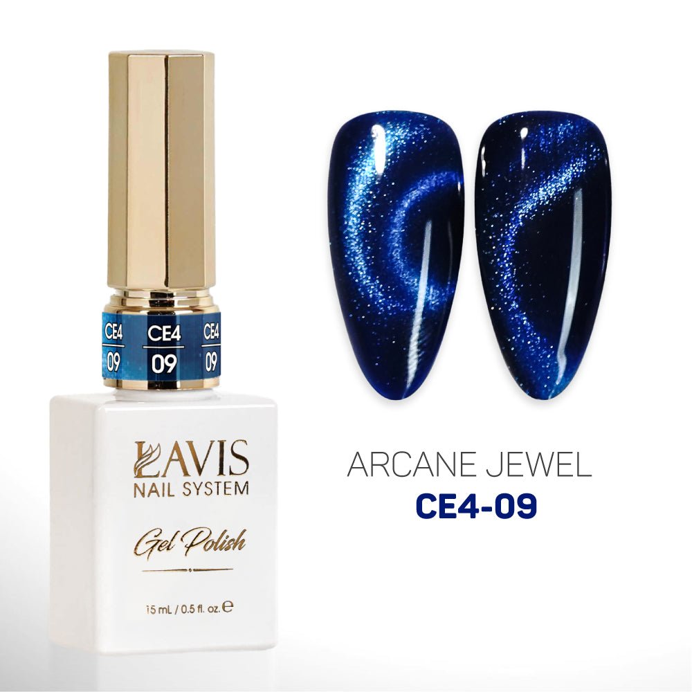 LAVIS Cat Eyes CE4 (Ver 2) - Set 12 Colors - Gel Polish 0.5 oz - Arcane Jewel Collection - DTK Nail Supply