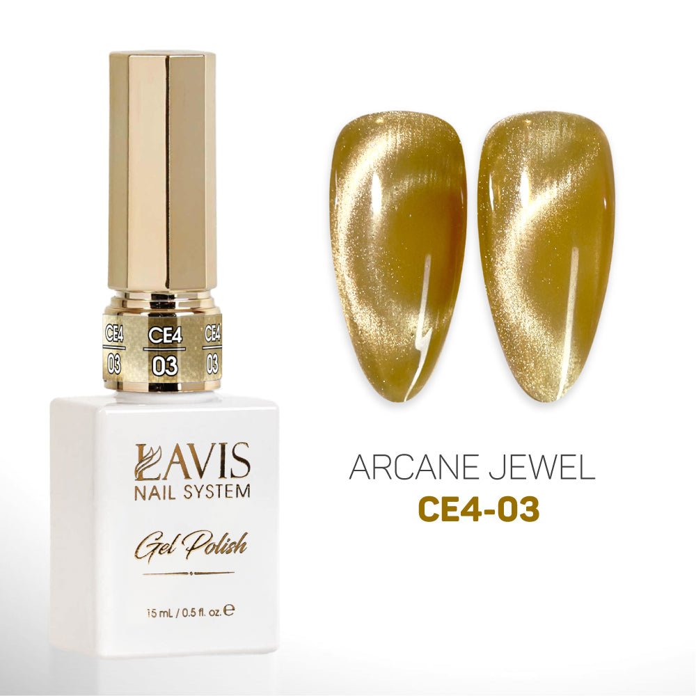 LAVIS Cat Eyes CE4 (Ver 2) - Set 12 Colors - Gel Polish 0.5 oz - Arcane Jewel Collection - DTK Nail Supply
