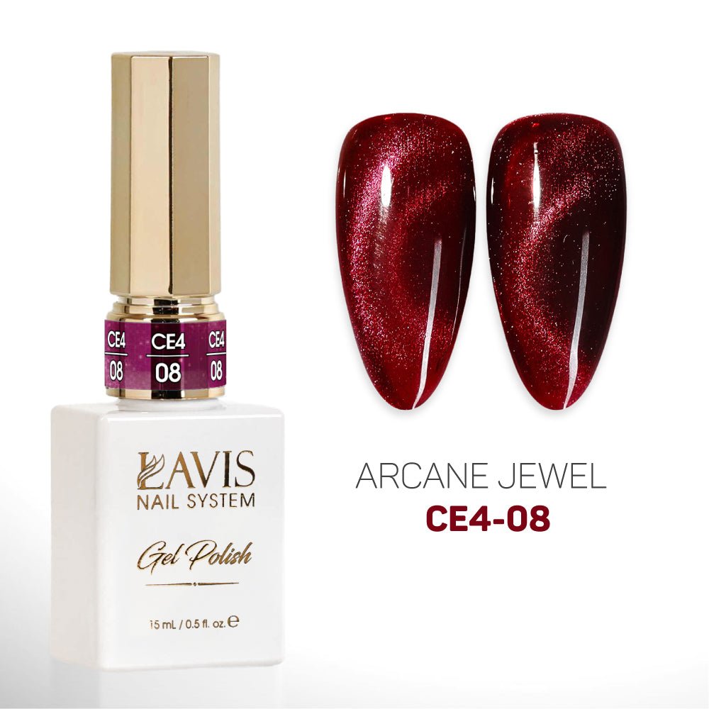 LAVIS Cat Eyes CE4 (Ver 2) - Set 12 Colors - Gel Polish 0.5 oz - Arcane Jewel Collection - DTK Nail Supply