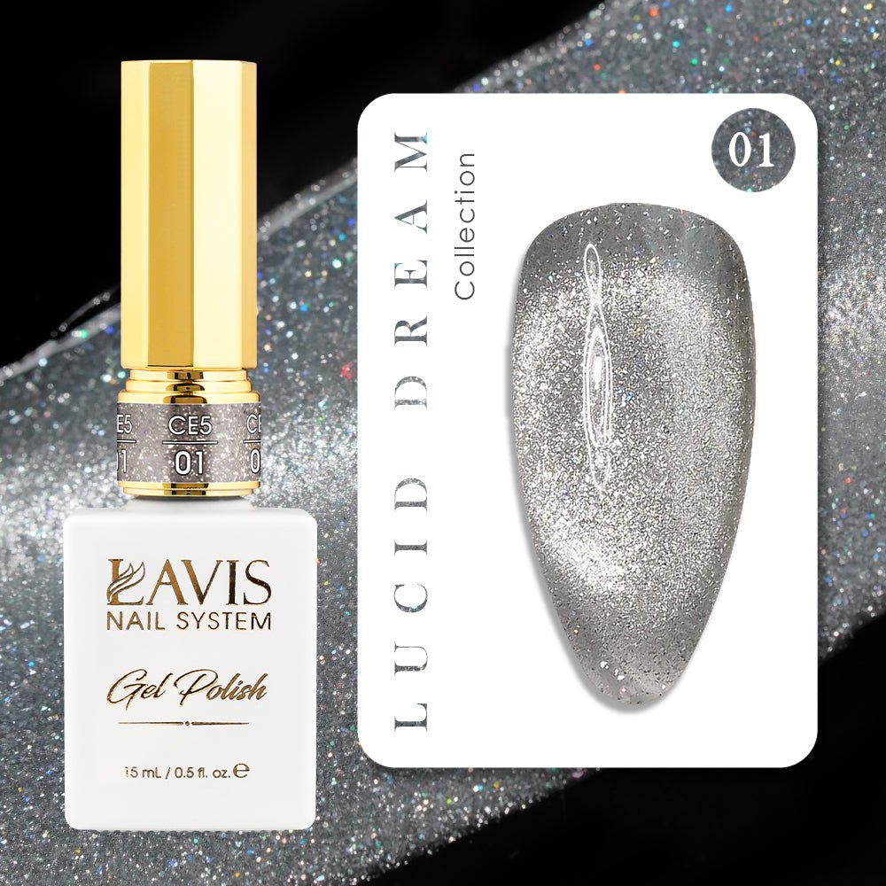 LAVIS Cat Eyes CE5 (Ver1) - Set 12 Gel Polish 0.5 oz - Lucid Dream Collection - DTK Nail Supply