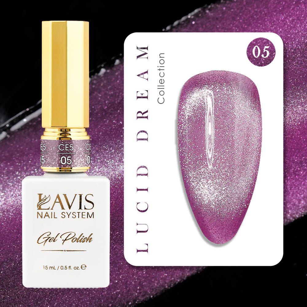 LAVIS Cat Eyes CE5 (Ver1) - Set 12 Gel Polish 0.5 oz - Lucid Dream Collection - DTK Nail Supply