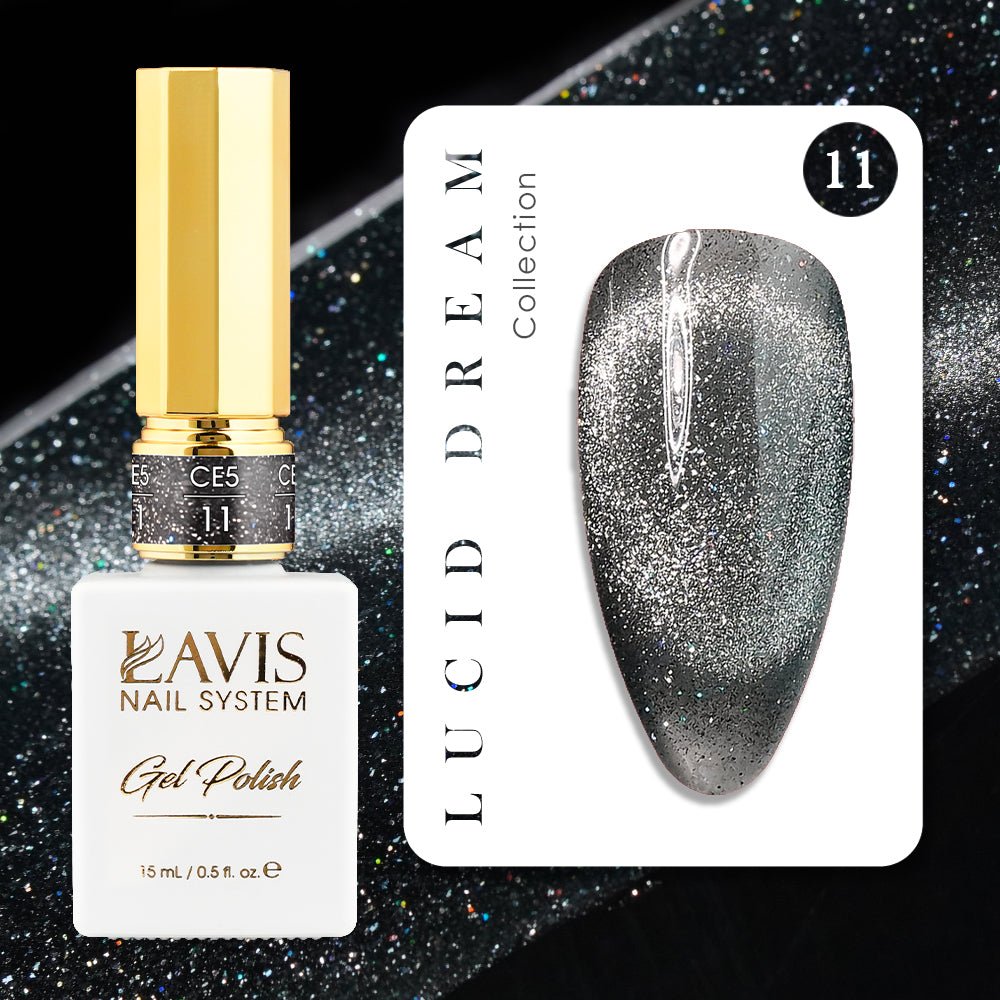 LAVIS Cat Eyes CE5 (Ver1) - Set 12 Gel Polish 0.5 oz - Lucid Dream Collection - DTK Nail Supply