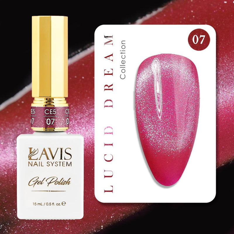LAVIS Cat Eyes CE5 (Ver1) - Set 12 Gel Polish 0.5 oz - Lucid Dream Collection - DTK Nail Supply