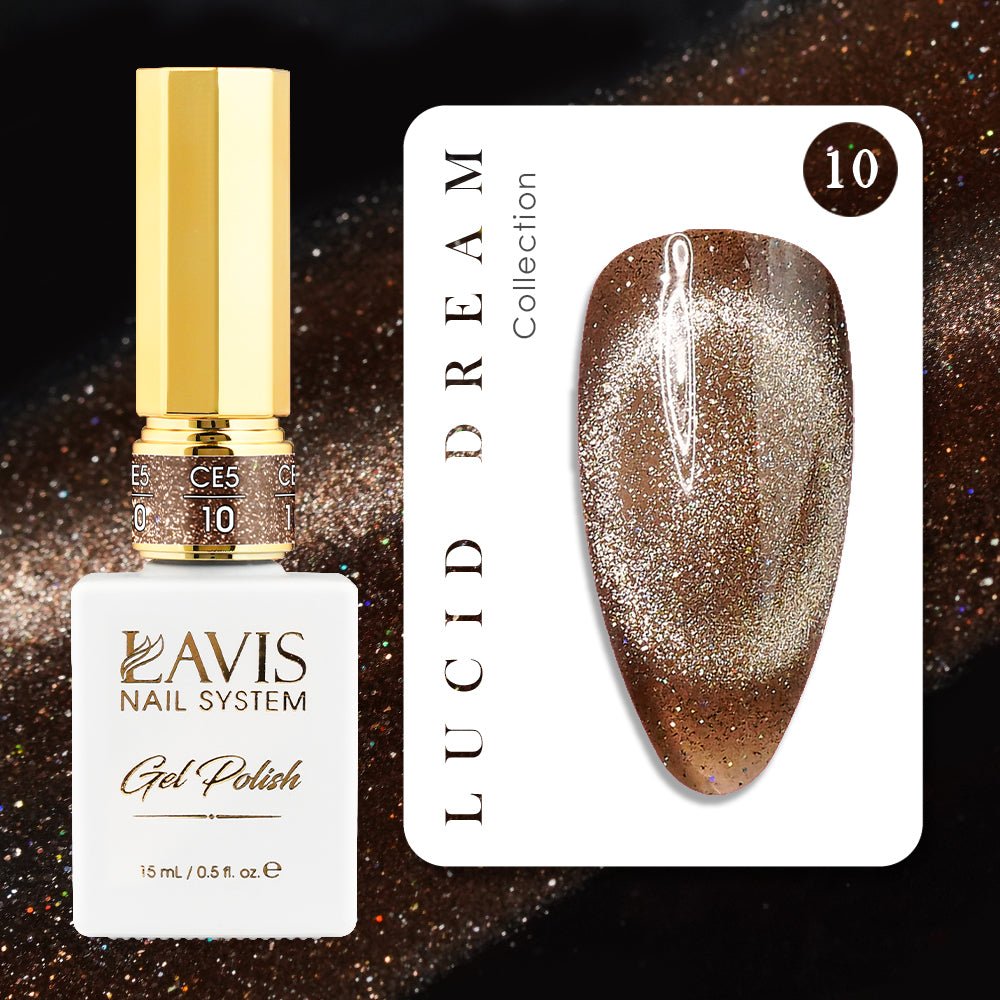 LAVIS Cat Eyes CE5 (Ver1) - Set 12 Gel Polish 0.5 oz - Lucid Dream Collection - DTK Nail Supply