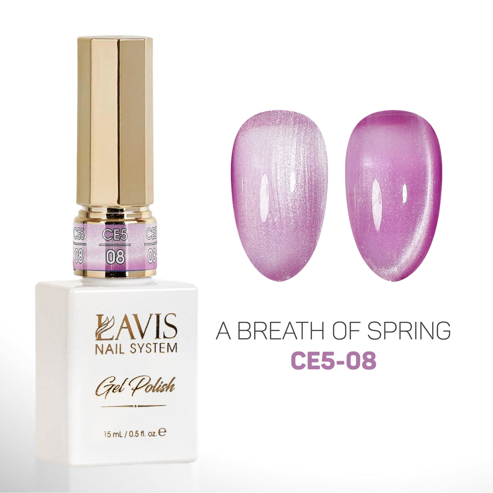 LAVIS Cat Eyes CE5 (Ver2) - Set 12 Gel Polish 0.5 oz - A Breath Of Spring Collection - DTK Nail Supply