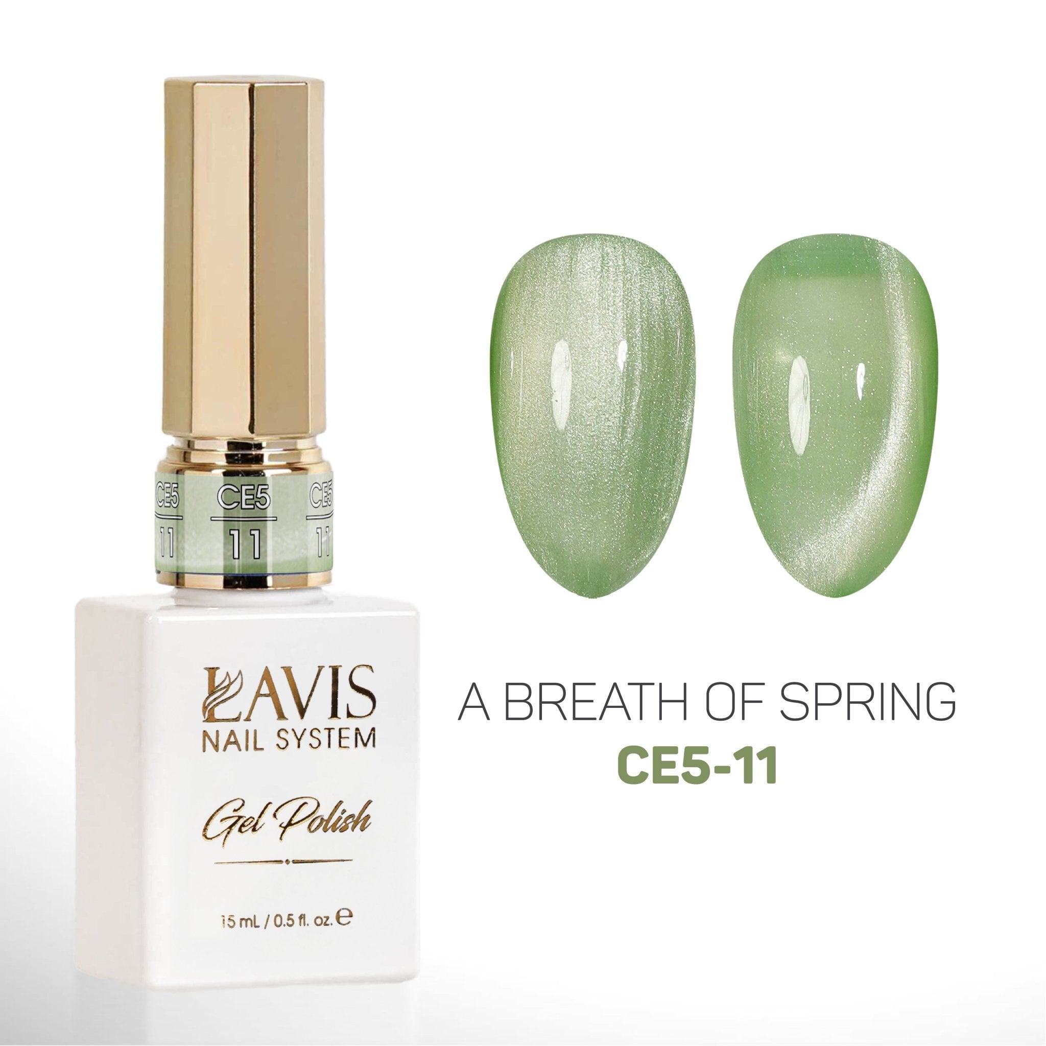 LAVIS Cat Eyes CE5 (Ver2) - Set 12 Gel Polish 0.5 oz - A Breath Of Spring Collection - DTK Nail Supply