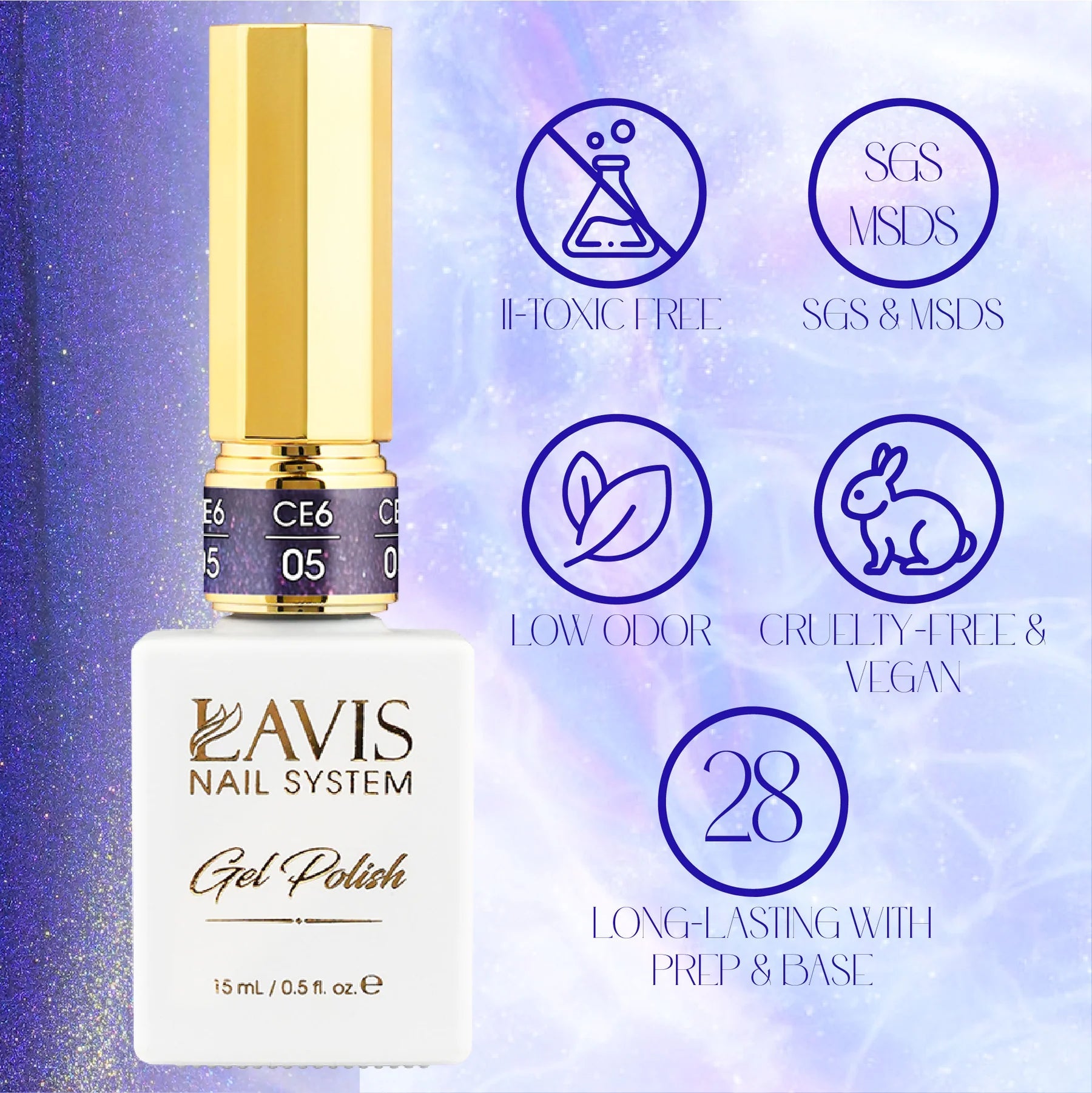 LAVIS Cat Eyes CE6 - 03 (Ver1) - Gel Polish 0.5 oz - Mysterious Land Collection - DTK Nail Supply