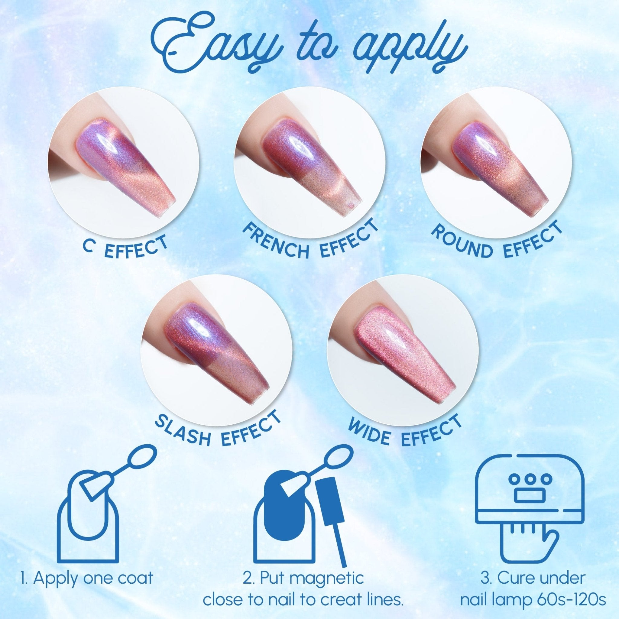 LAVIS Cat Eyes CE6 - 12 (Ver2) - Gel Polish 0.5 oz - Prism Pop Collection - DTK Nail Supply