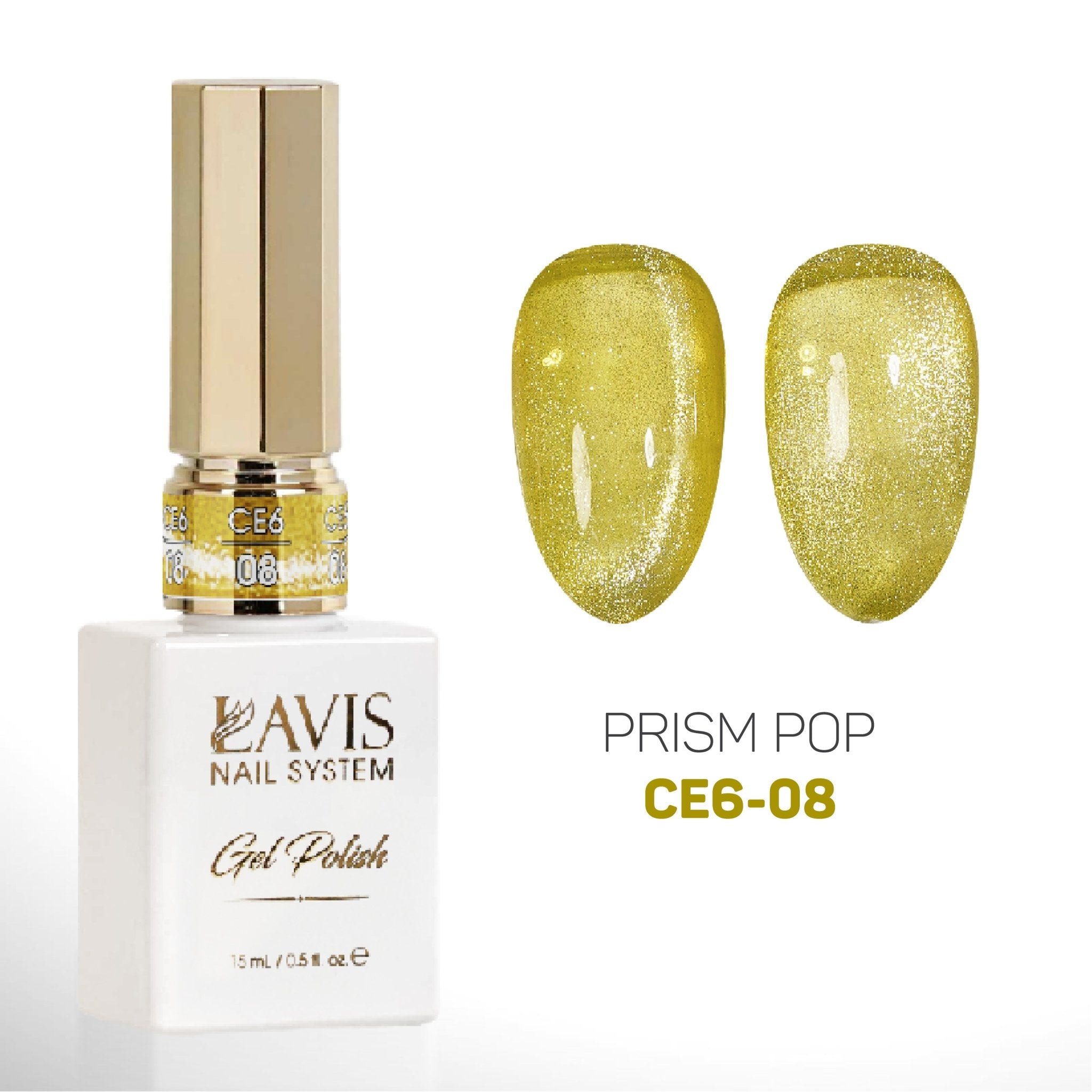 LAVIS Cat Eyes CE6 - Set 12 Colors (Ver2) - Gel Polish 0.5 oz - Prism Pop Collection - DTK Nail Supply