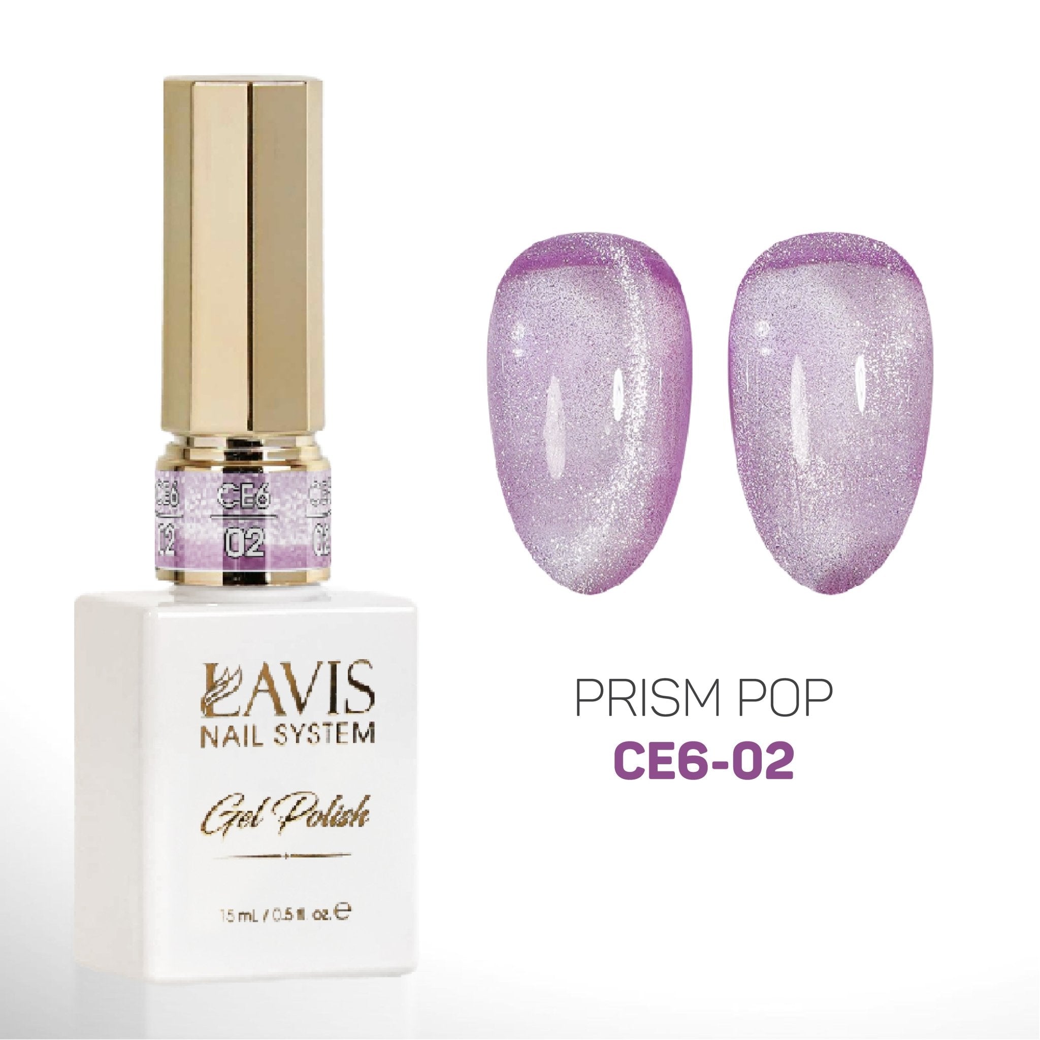 LAVIS 9D Cat Eyes CE6 - 02 (Ver2) - Gel Polish 0.5 oz - Prism Pop