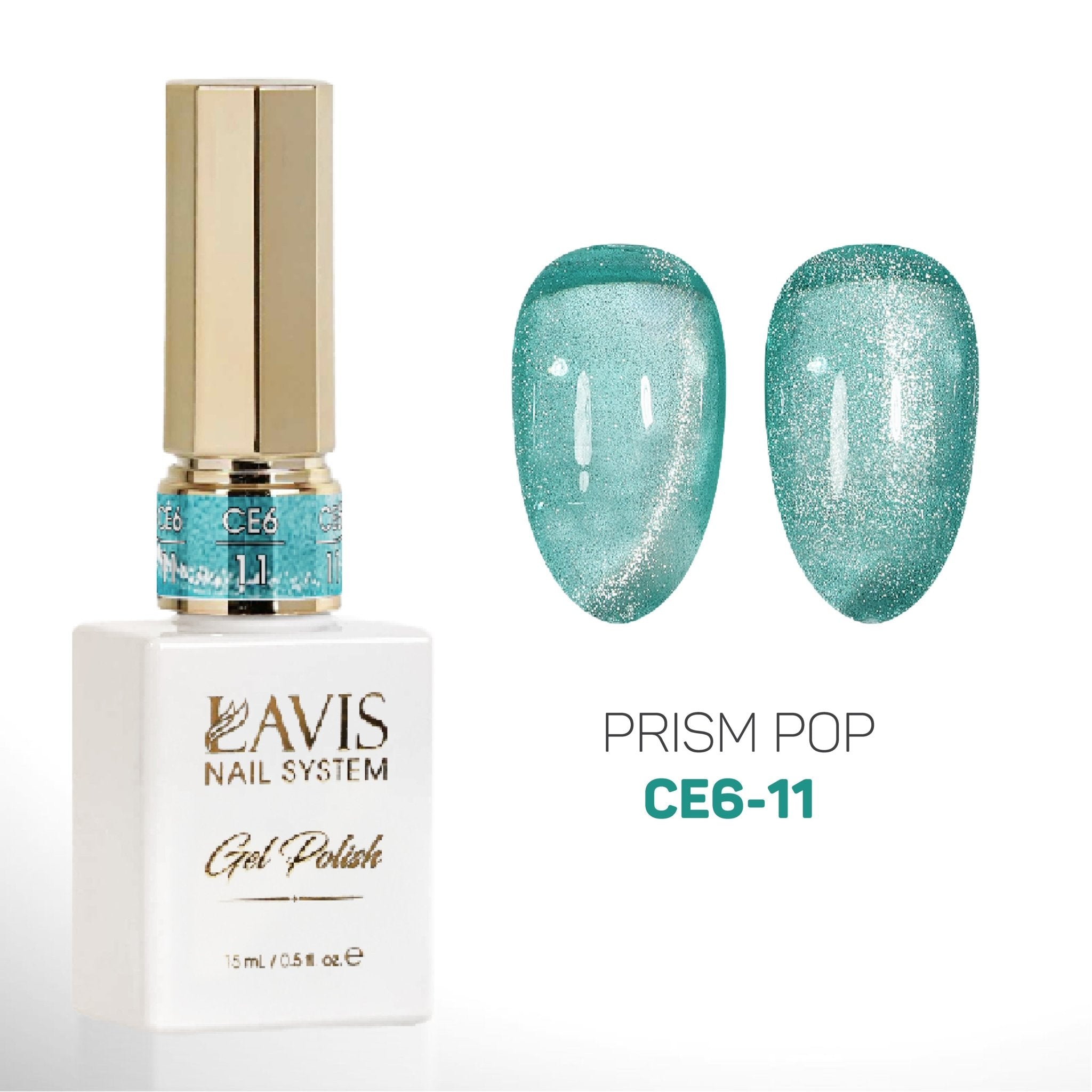 LAVIS Cat Eyes CE6 - Set 12 Colors (Ver2) - Gel Polish 0.5 oz - Prism Pop Collection - DTK Nail Supply