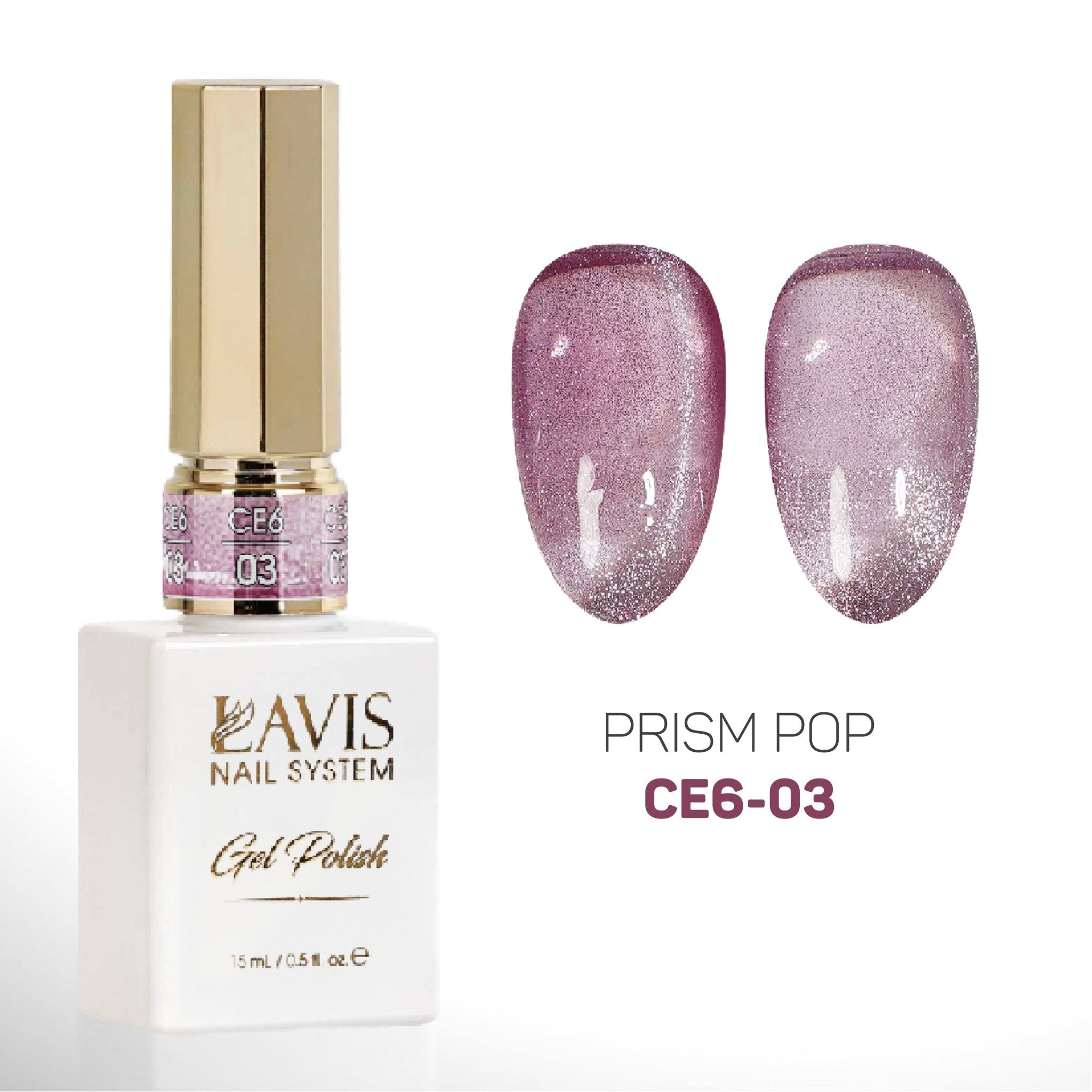 LAVIS Cat Eyes CE6 - Set 12 Colors (Ver2) - Gel Polish 0.5 oz - Prism Pop Collection - DTK Nail Supply
