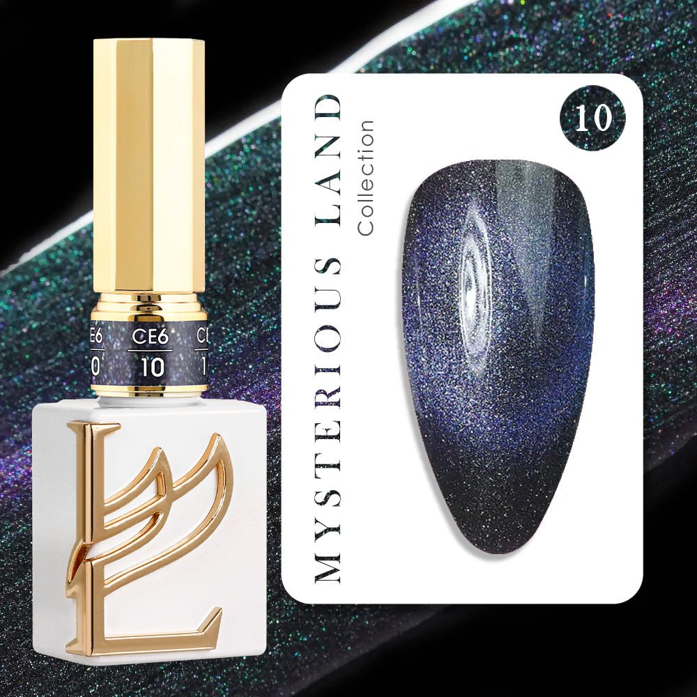 LAVIS Cat Eyes CE6 - Set 12 (Ver1) - Gel Polish 0.5 oz - Mysterious Land Collection - DTK Nail Supply