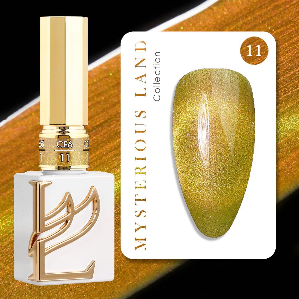 LAVIS Cat Eyes CE6 - Set 12 (Ver1) - Gel Polish 0.5 oz - Mysterious Land Collection - DTK Nail Supply