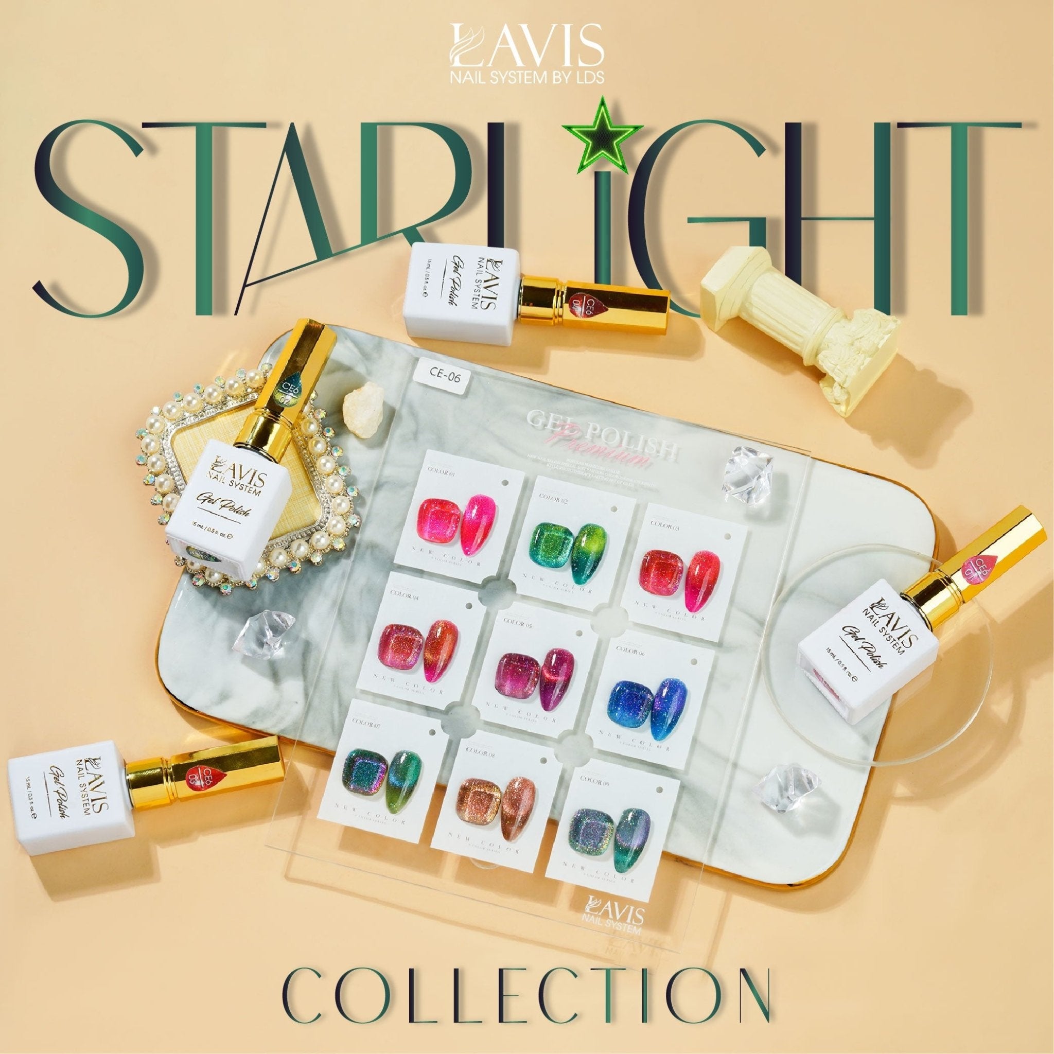 LAVIS Cat Eyes CE6 (Ver1) - Gel Polish 0.5 oz - Starlight Collection - FG - DTK Nail Supply