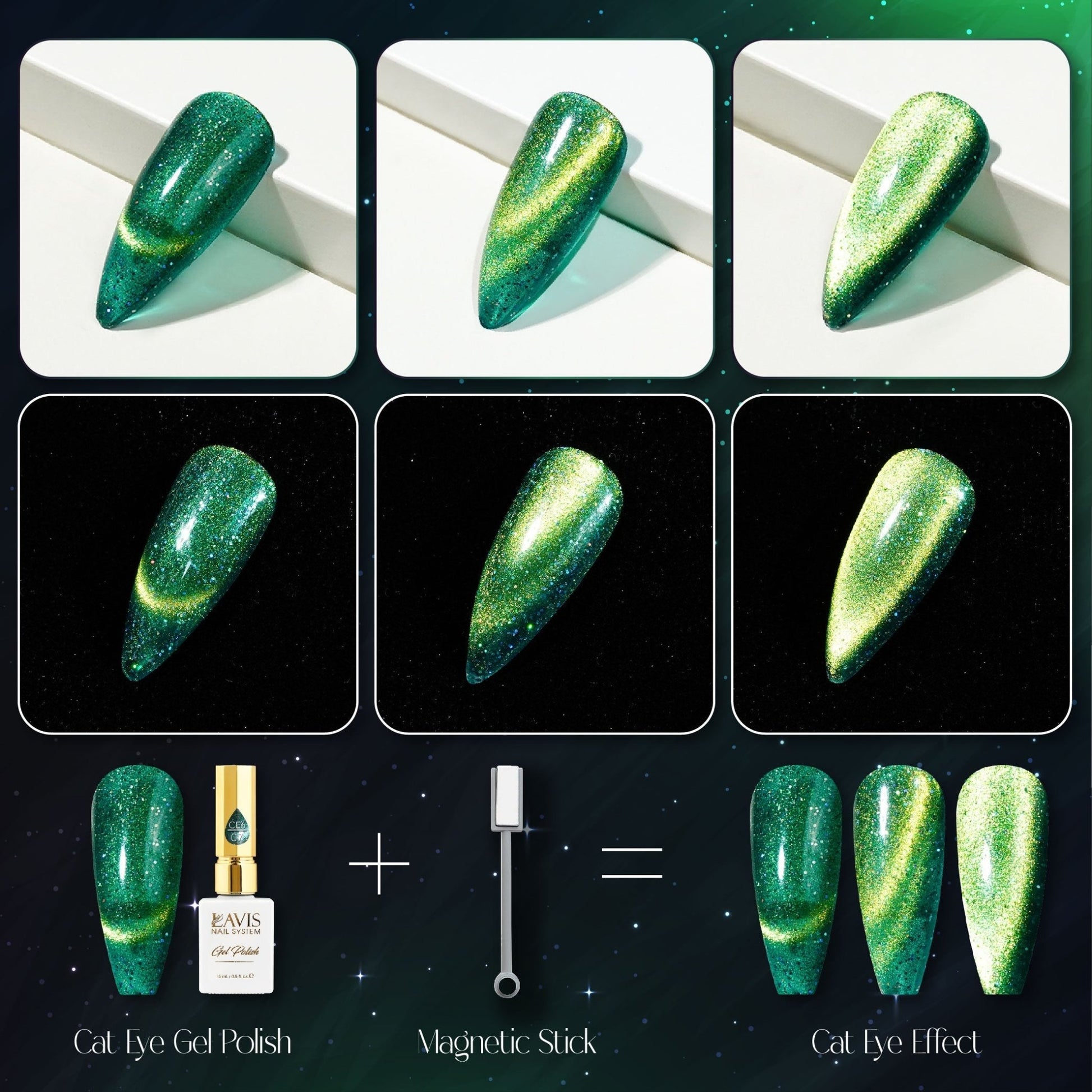 LAVIS Cat Eyes CE6 (Ver1) - Gel Polish 0.5 oz - Starlight Collection - FG - DTK Nail Supply