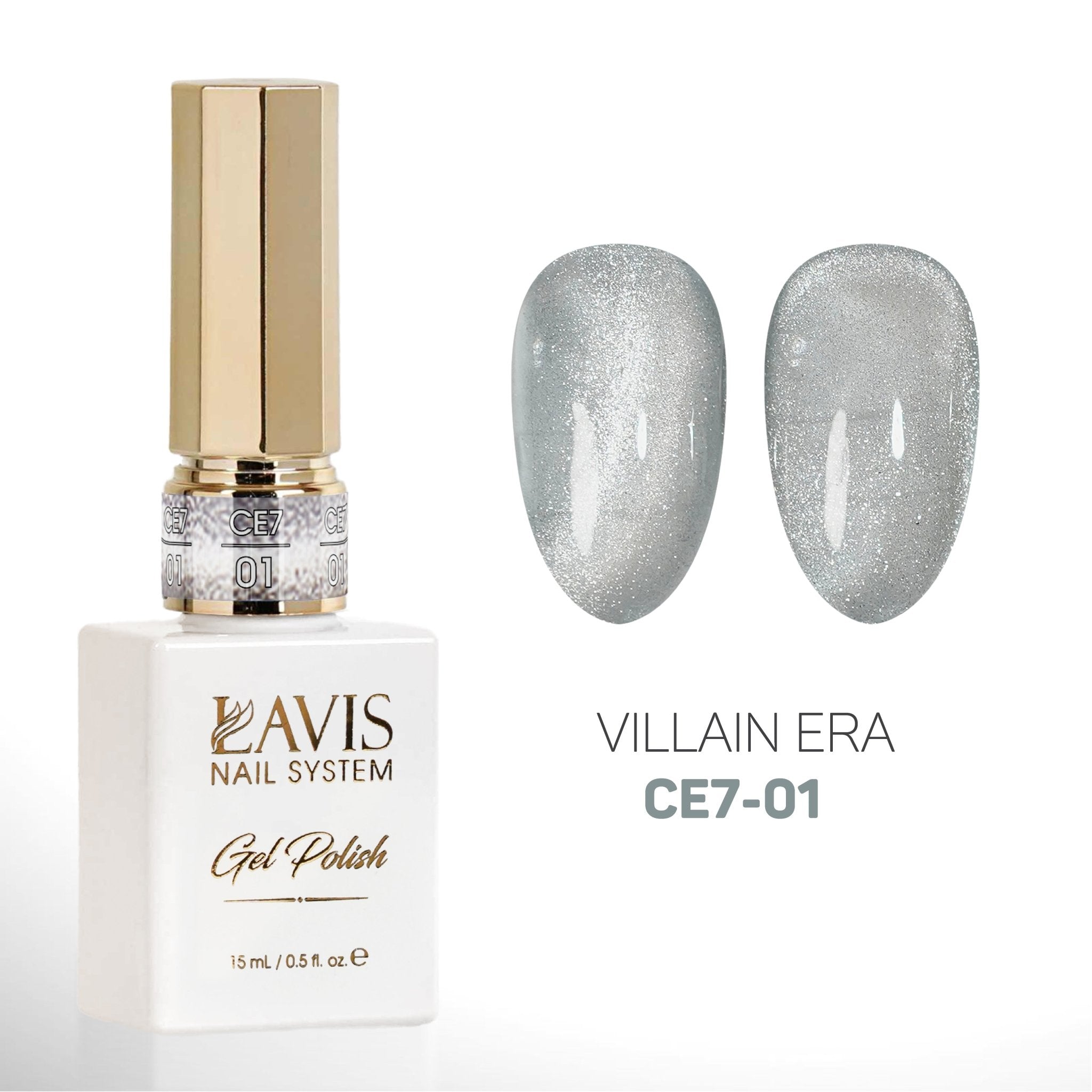 LAVIS Cat Eyes CE7 - 01 - Gel Polish 0.5 oz - VILLIAIN ERA Collection - DTK Nail Supply