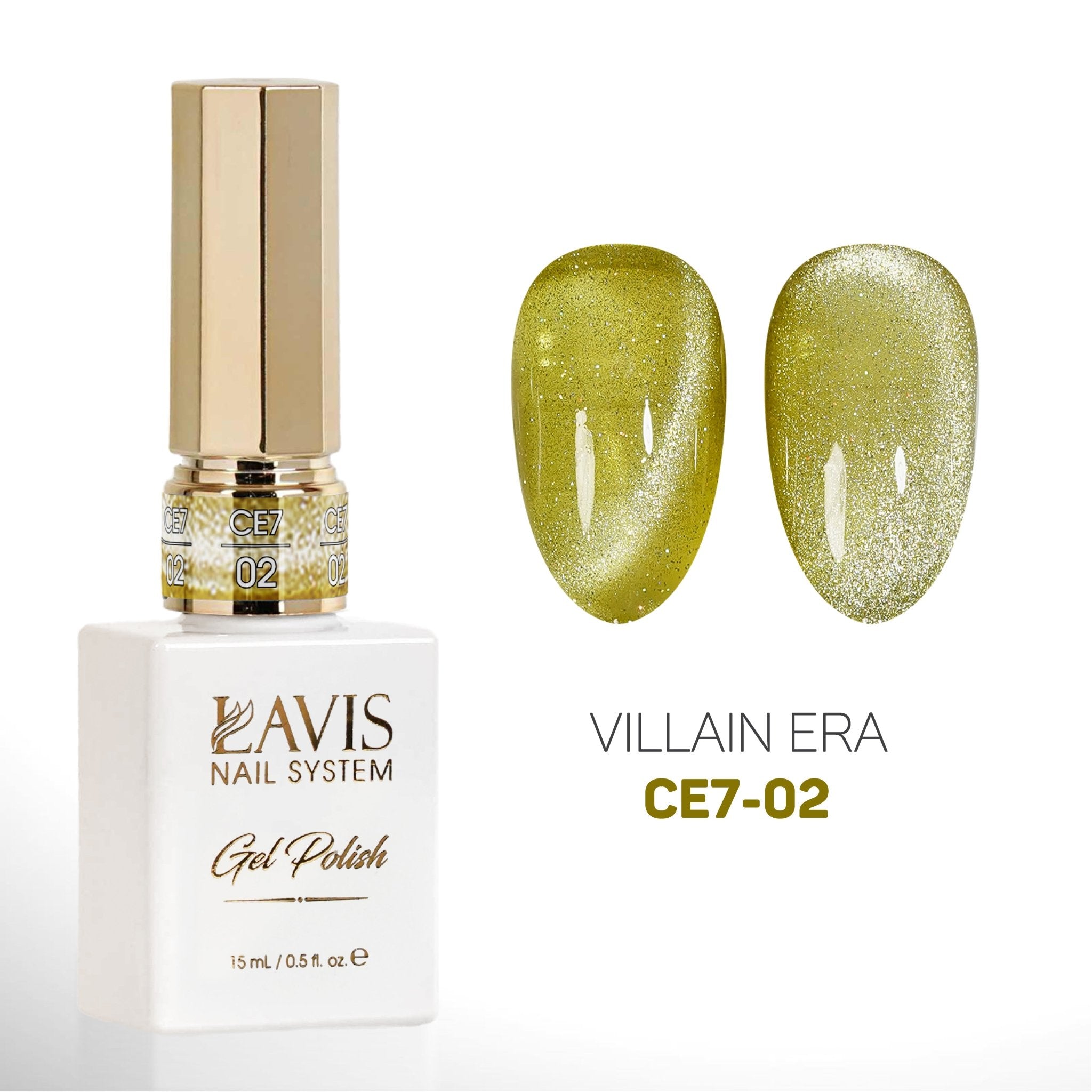 LAVIS 9D Cat Eyes CE7 - 02 - Gel Polish 0.5 oz - VILLAIN ERA Collection
