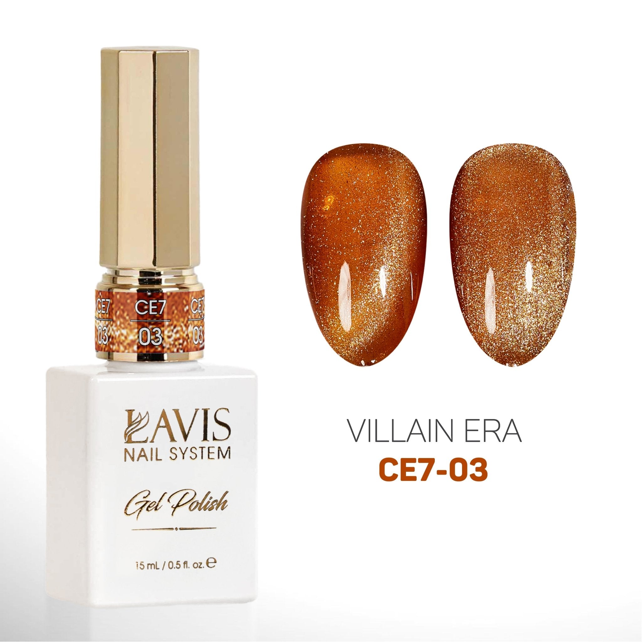 LAVIS Cat Eyes CE7 - 03 - Gel Polish 0.5 oz - VILLIAIN ERA Collection - DTK Nail Supply