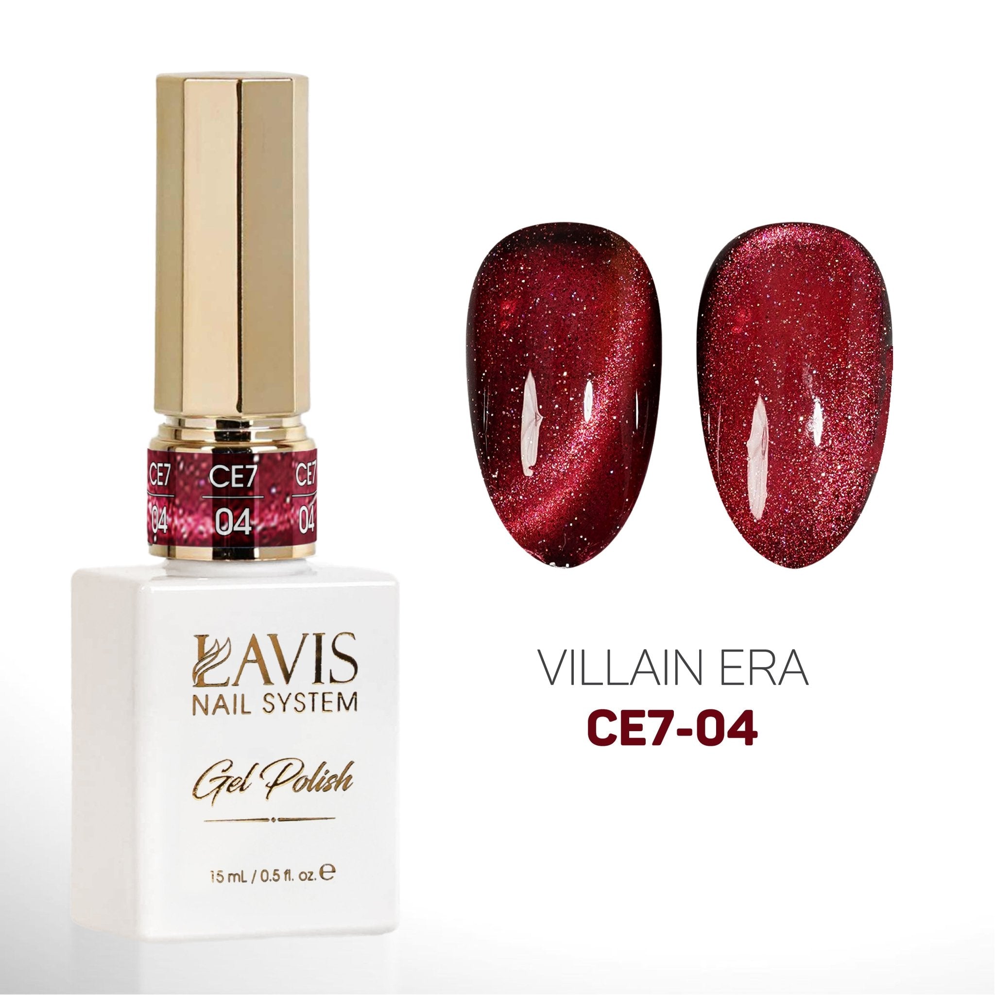LAVIS Cat Eyes CE7 - 04 - Gel Polish 0.5 oz - VILLIAIN ERA Collection - DTK Nail Supply