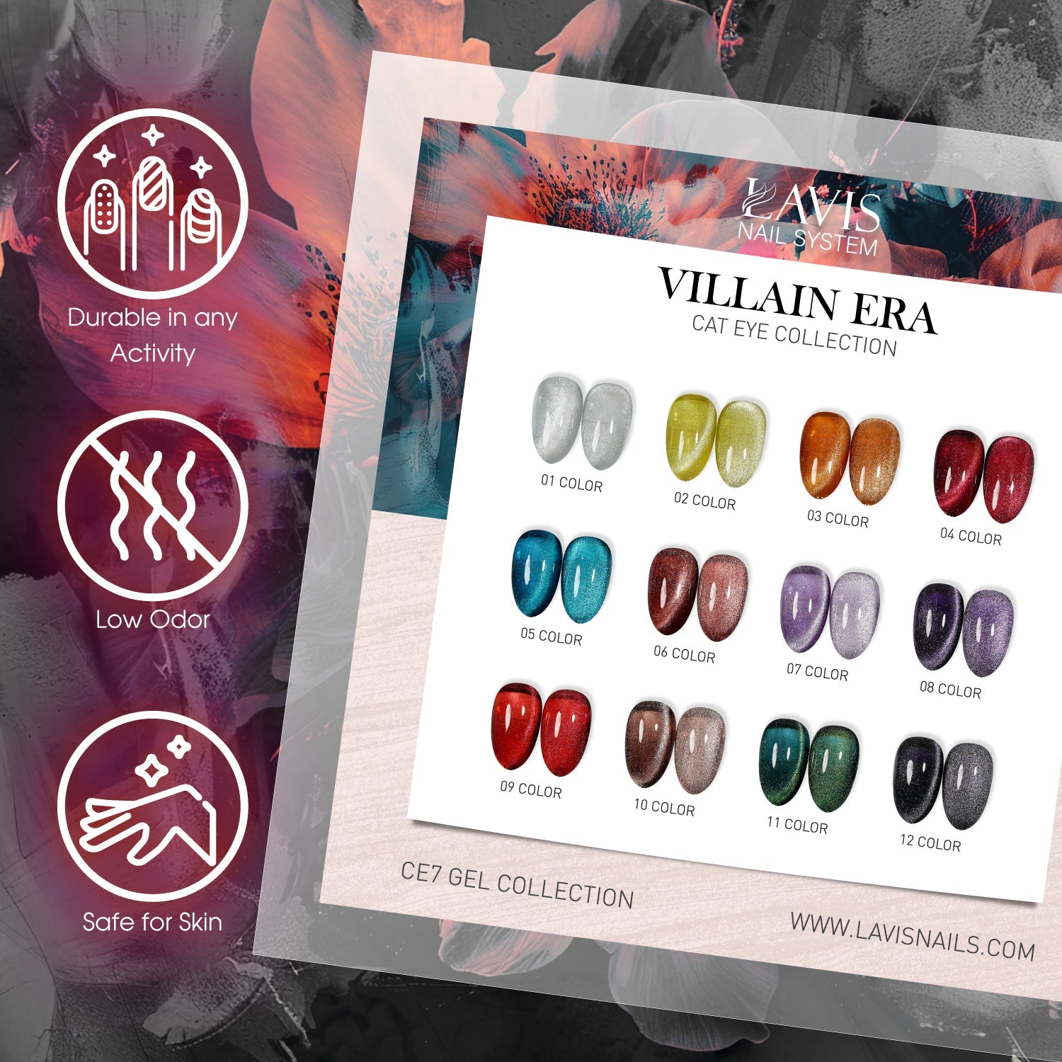 LAVIS Cat Eyes CE7 - 05 - Gel Polish 0.5 oz - VILLIAIN ERA Collection - DTK Nail Supply