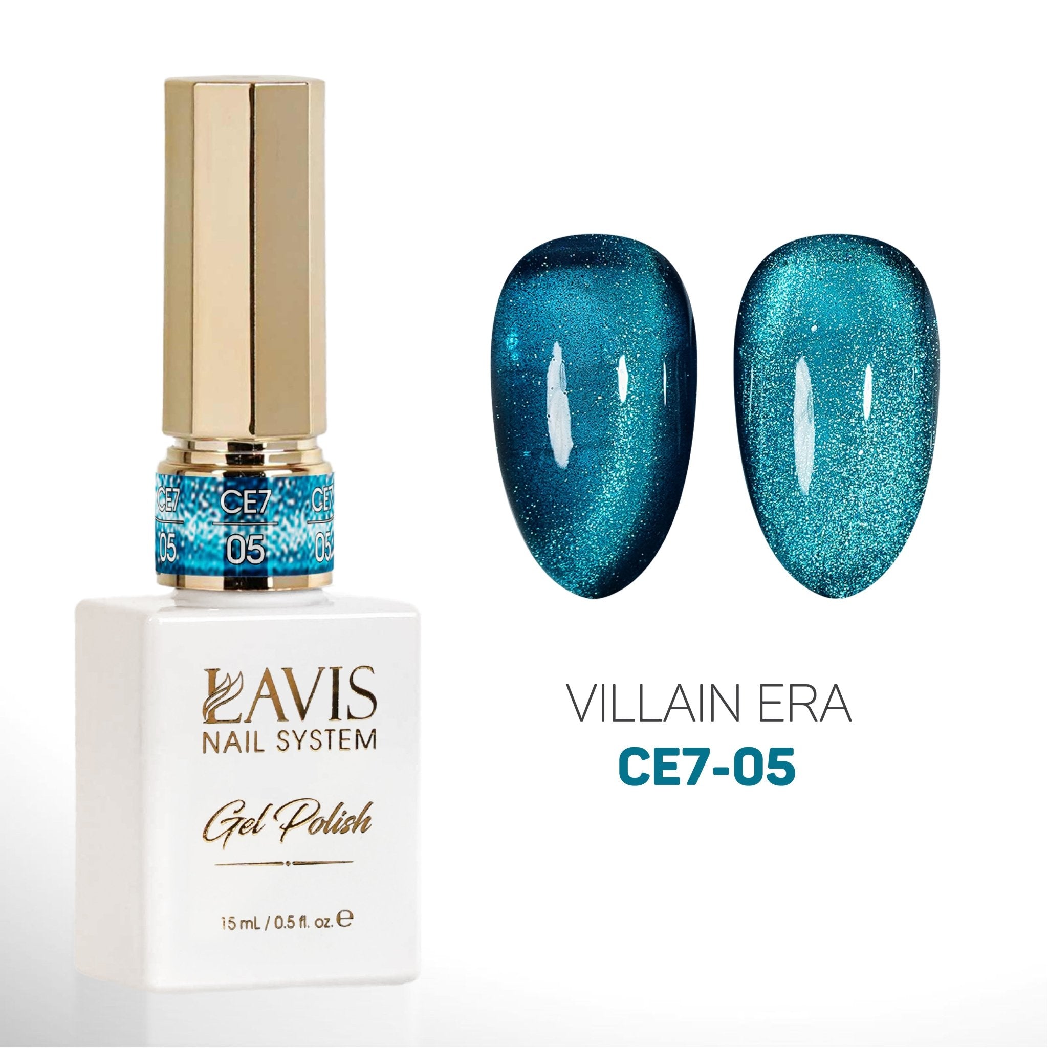 LAVIS Cat Eyes CE7 - 05 - Gel Polish 0.5 oz - VILLIAIN ERA Collection - DTK Nail Supply