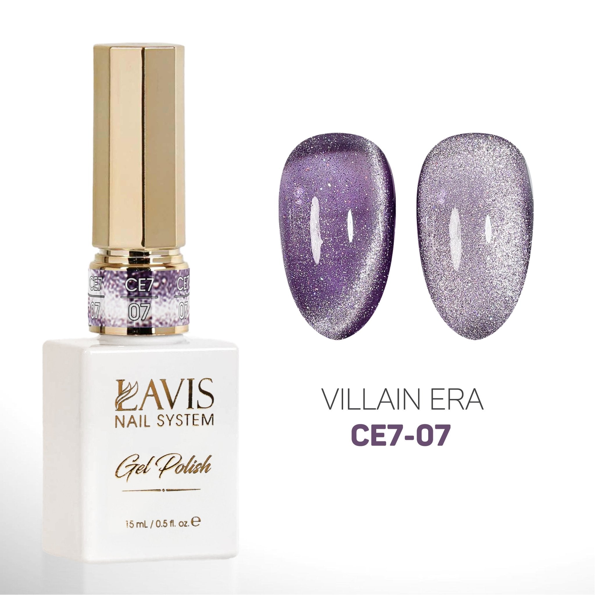 LAVIS Cat Eyes CE7 - 07 - Gel Polish 0.5 oz - VILLIAIN ERA Collection - DTK Nail Supply