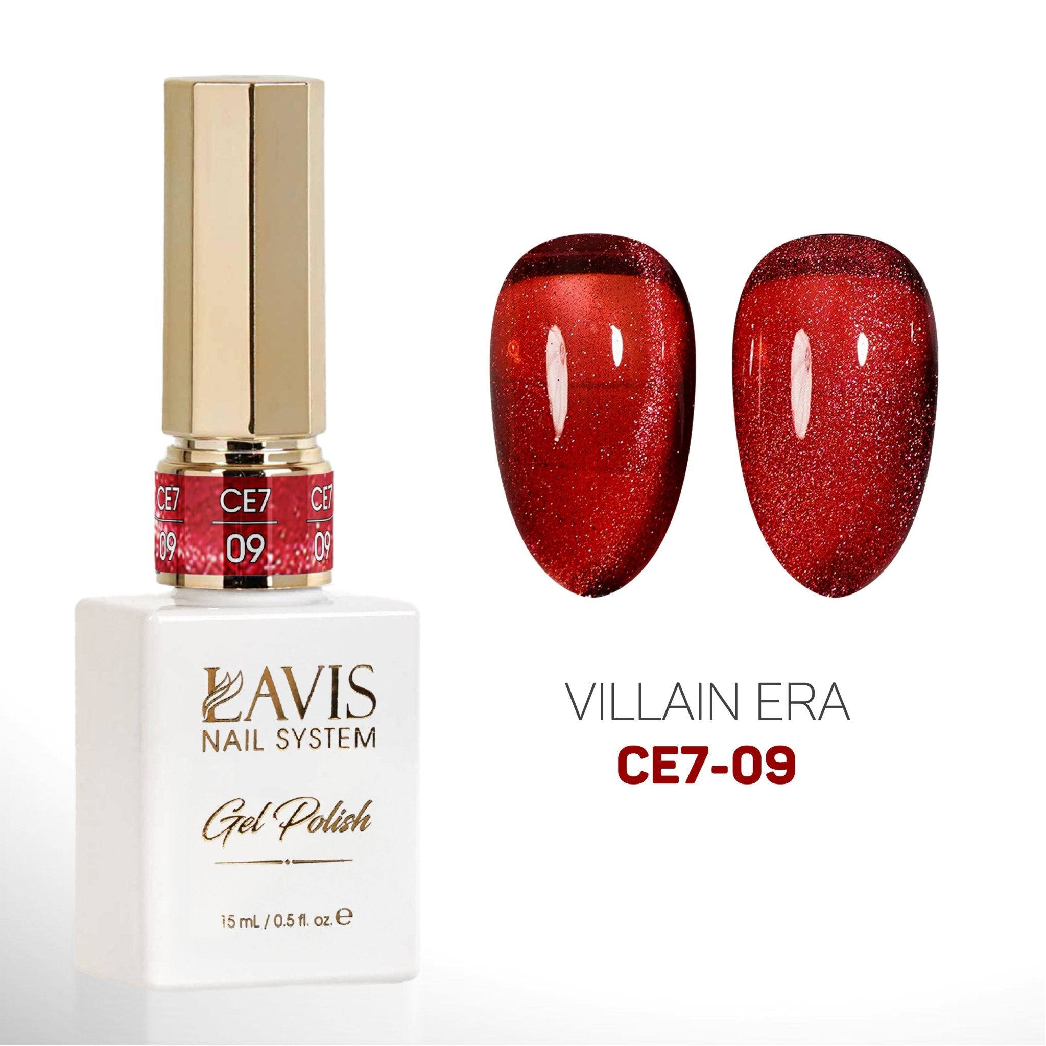 LAVIS Cat Eyes CE7 - 09 - Gel Polish 0.5 oz - VILLIAIN ERA Collection - DTK Nail Supply