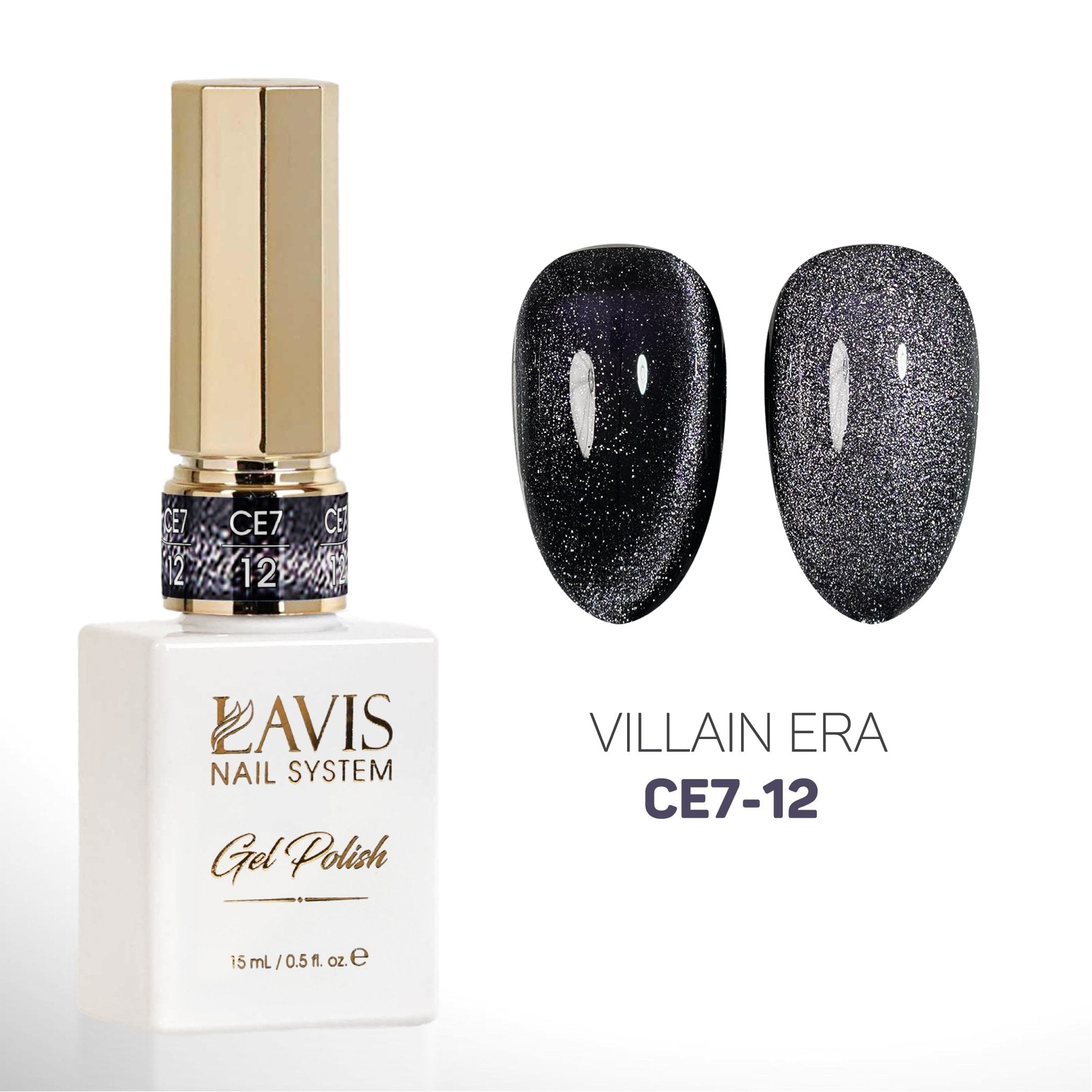 LAVIS Cat Eyes CE7 - 12 - Gel Polish 0.5 oz - VILLIAIN ERA Collection - DTK Nail Supply