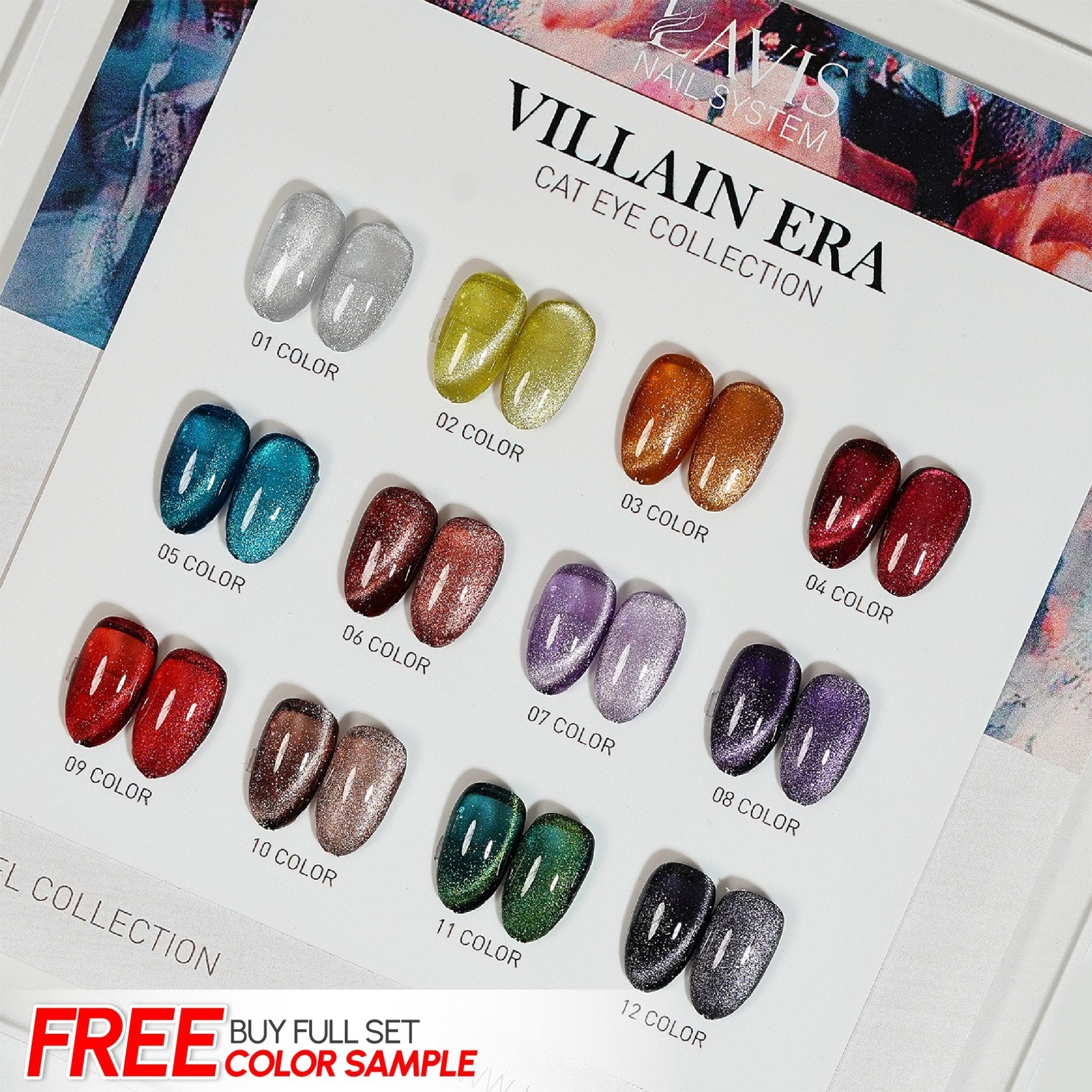 LAVIS 9D Cat Eyes CE7 - Gel Polish 0.5 oz - VILLAIN ERA Collection
