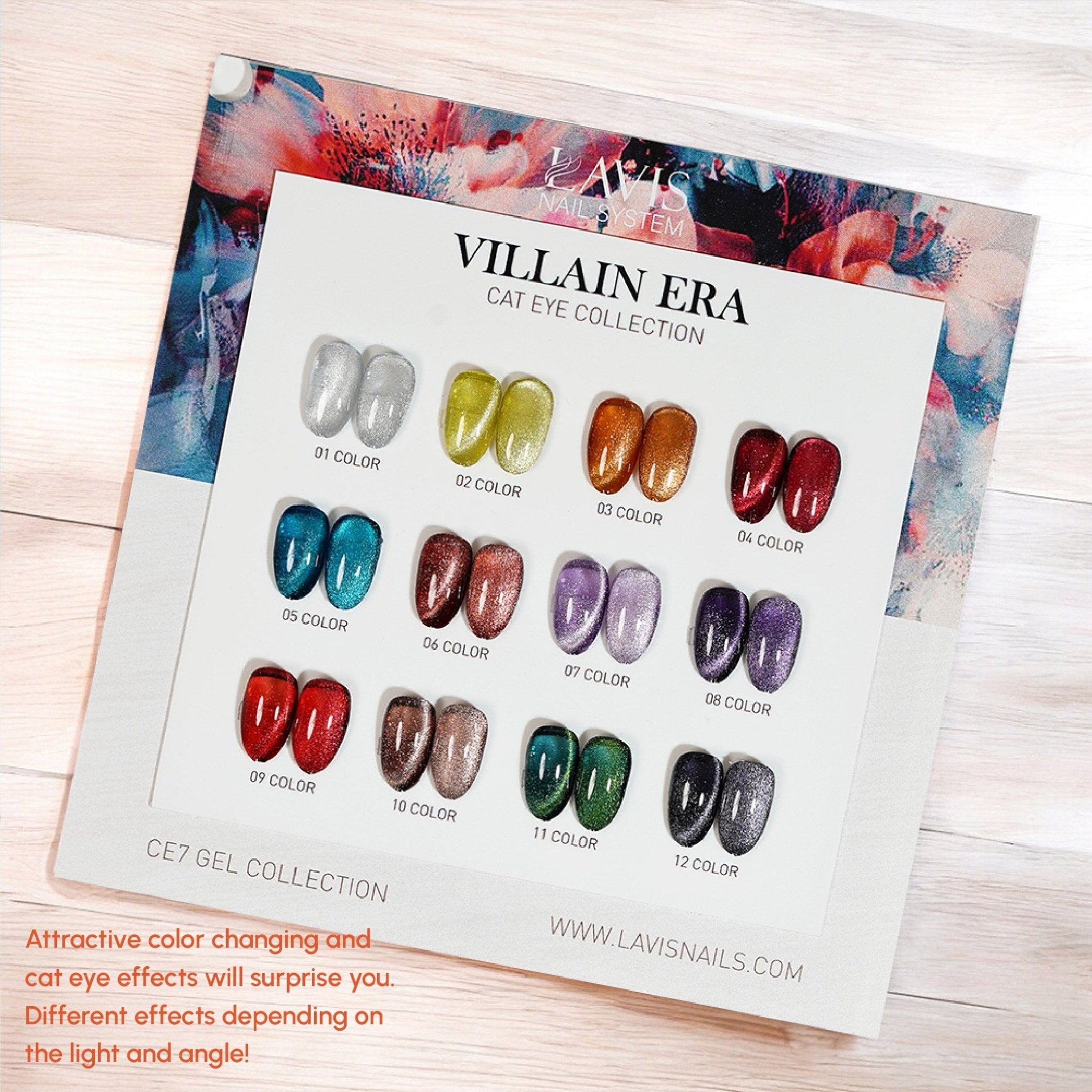 LAVIS Cat Eyes CE7 - Gel Polish 0.5 oz - VILLIAIN ERA Collection - DTK Nail Supply