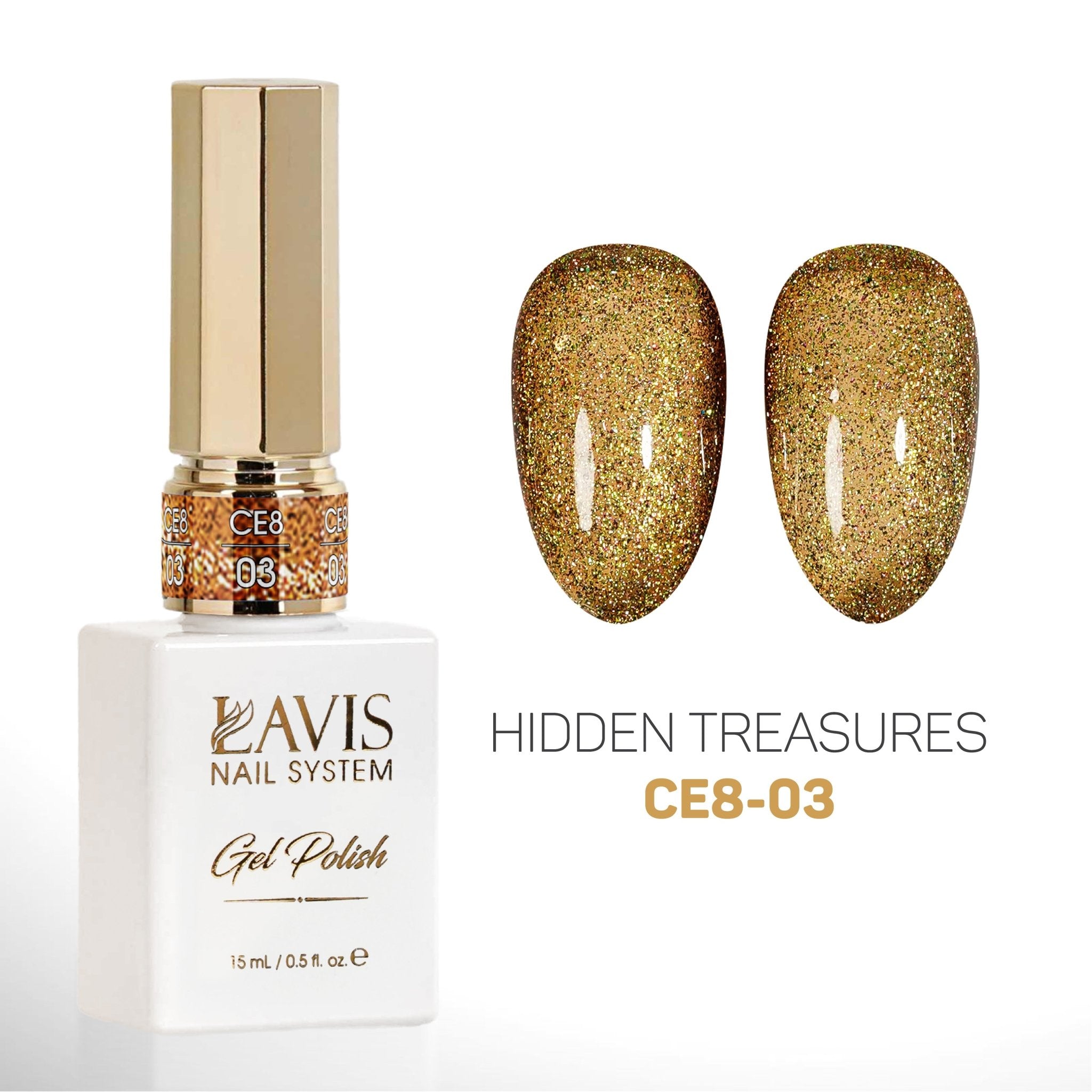 LAVIS Cat Eyes CE8 - 03 - Gel Polish 0.5 oz - Lavis Hidden Treasures Collection - DTK Nail Supply