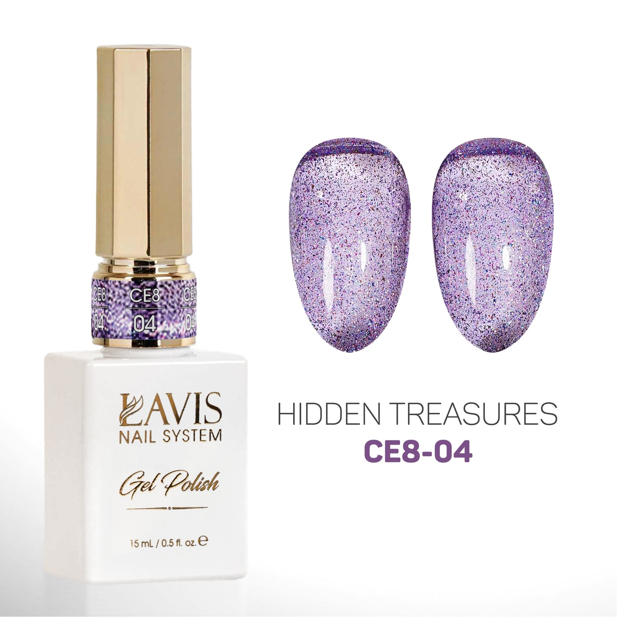 LAVIS Cat Eyes CE8 - 04 - Gel Polish 0.5 oz - Lavis Hidden Treasures Collection - DTK Nail Supply