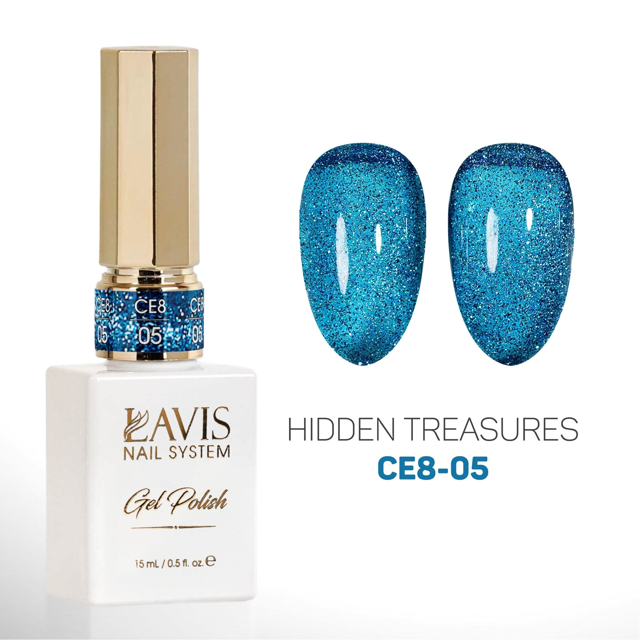 LAVIS Cat Eyes CE8 - 05 - Gel Polish 0.5 oz - Lavis Hidden Treasures Collection - DTK Nail Supply