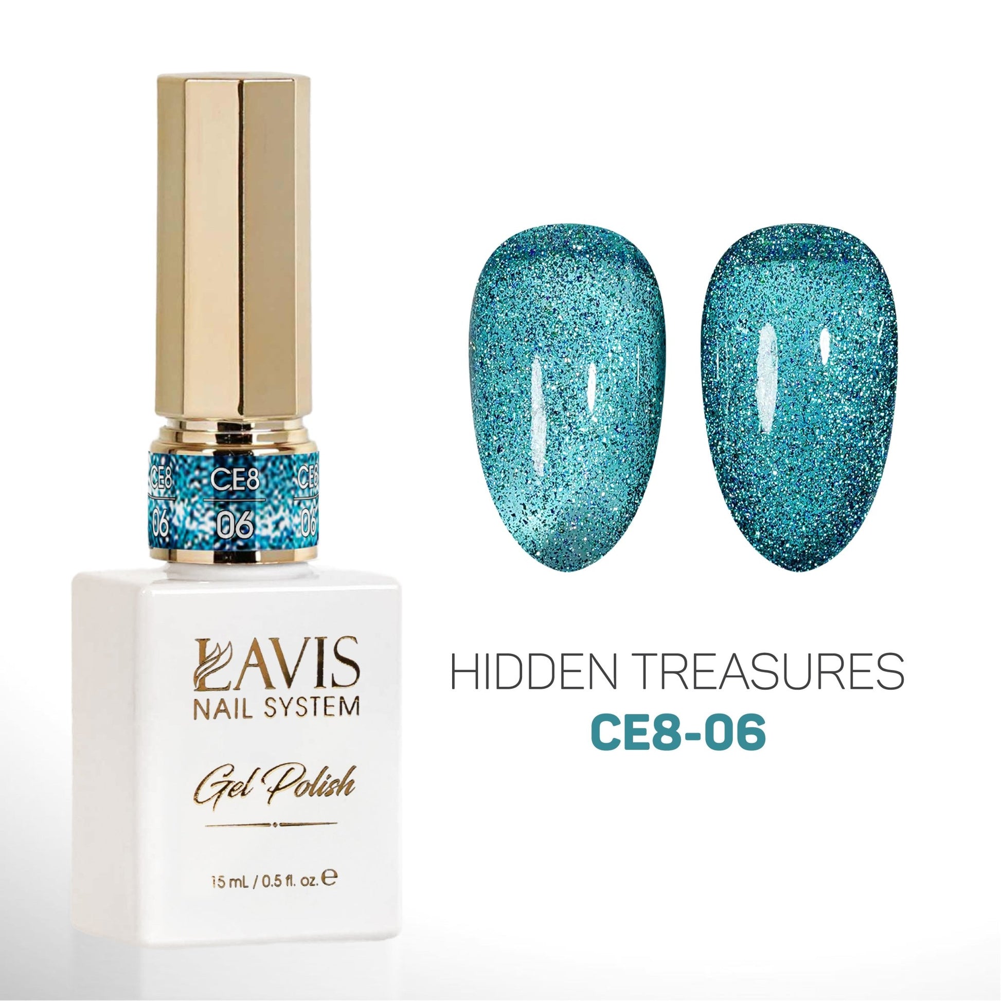 LAVIS Cat Eyes CE8 - 06 - Gel Polish 0.5 oz - Lavis Hidden Treasures Collection - DTK Nail Supply