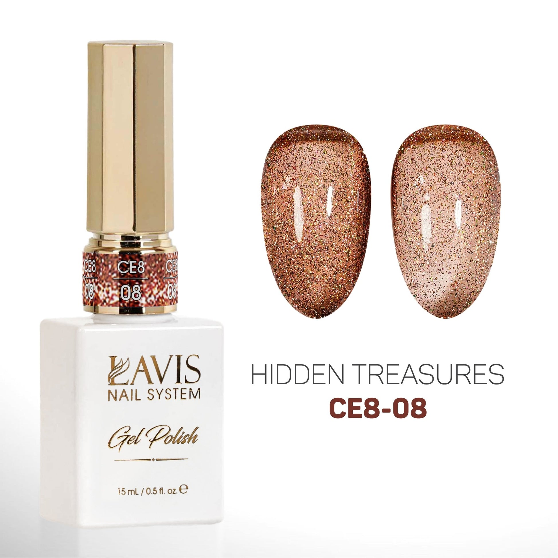 LAVIS Cat Eyes CE8 - 08 - Gel Polish 0.5 oz - Lavis Hidden Treasures Collection - DTK Nail Supply