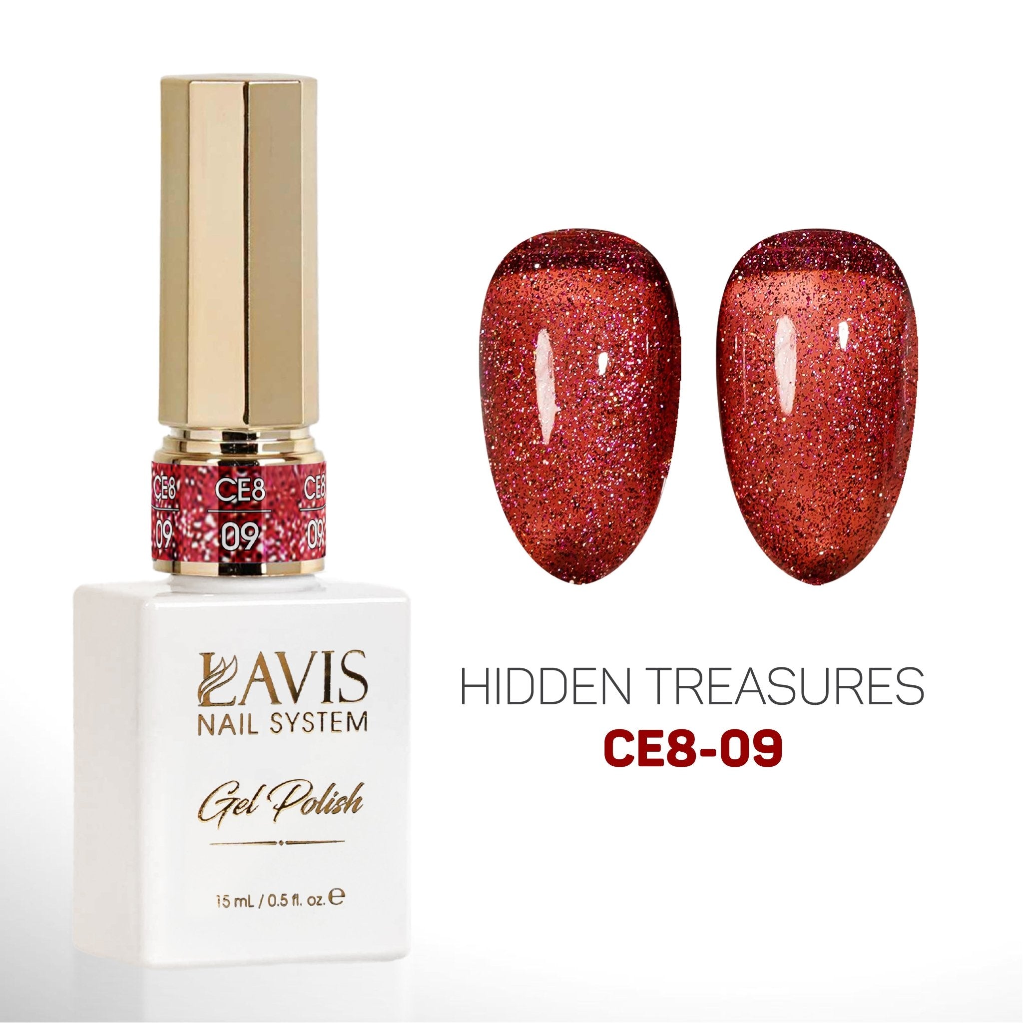 LAVIS Cat Eyes CE8 - 09 - Gel Polish 0.5 oz - Lavis Hidden Treasures Collection - DTK Nail Supply