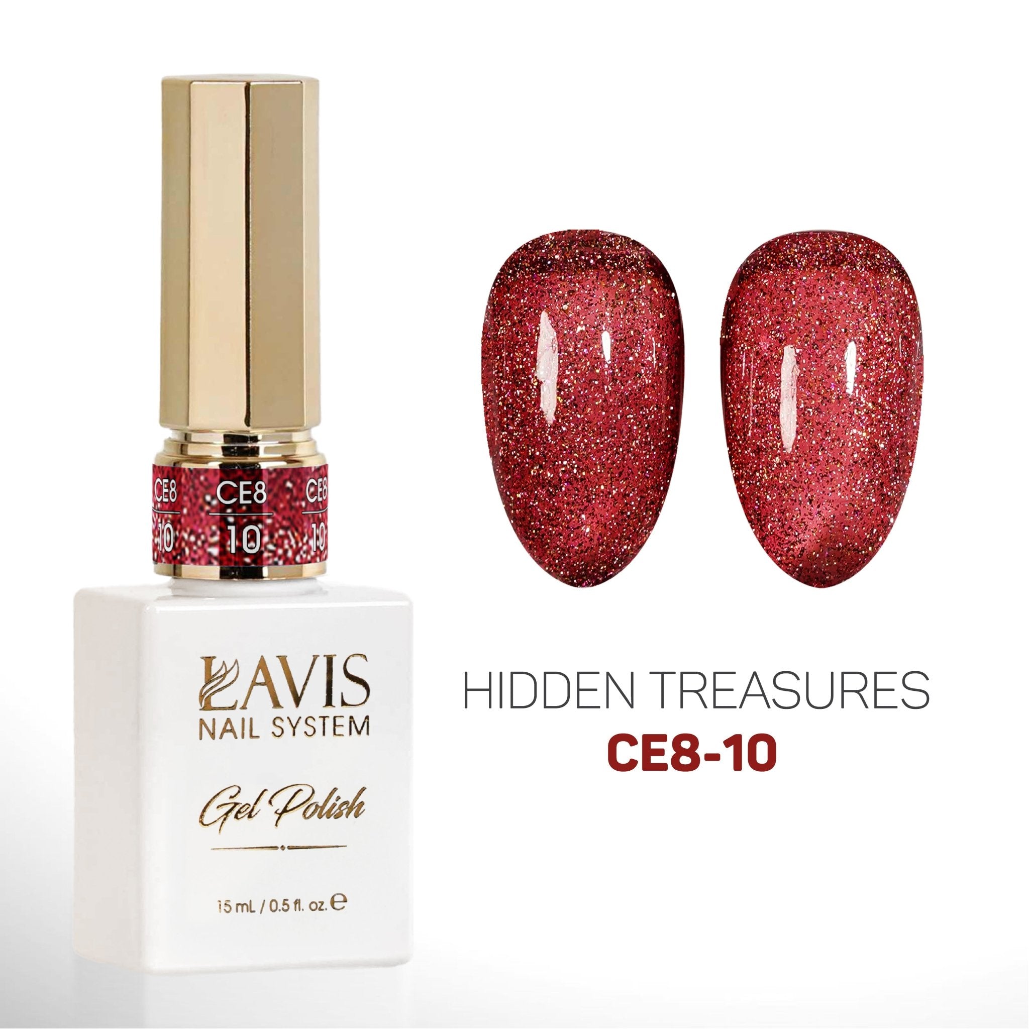 LAVIS Cat Eyes CE8 - 10 - Gel Polish 0.5 oz - Lavis Hidden Treasures Collection - DTK Nail Supply