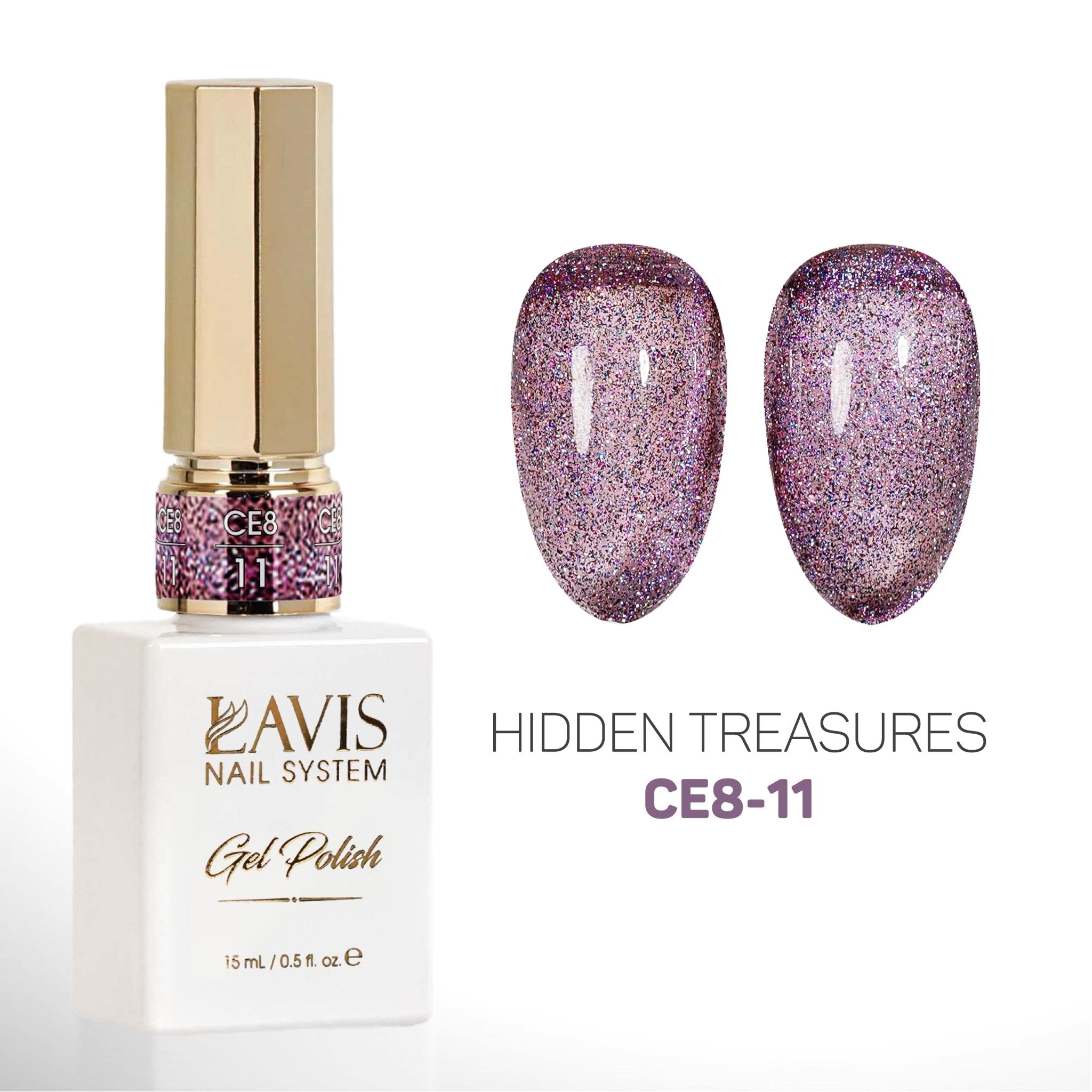 LAVIS Cat Eyes CE8 - 11 - Gel Polish 0.5 oz - Lavis Hidden Treasures Collection - DTK Nail Supply