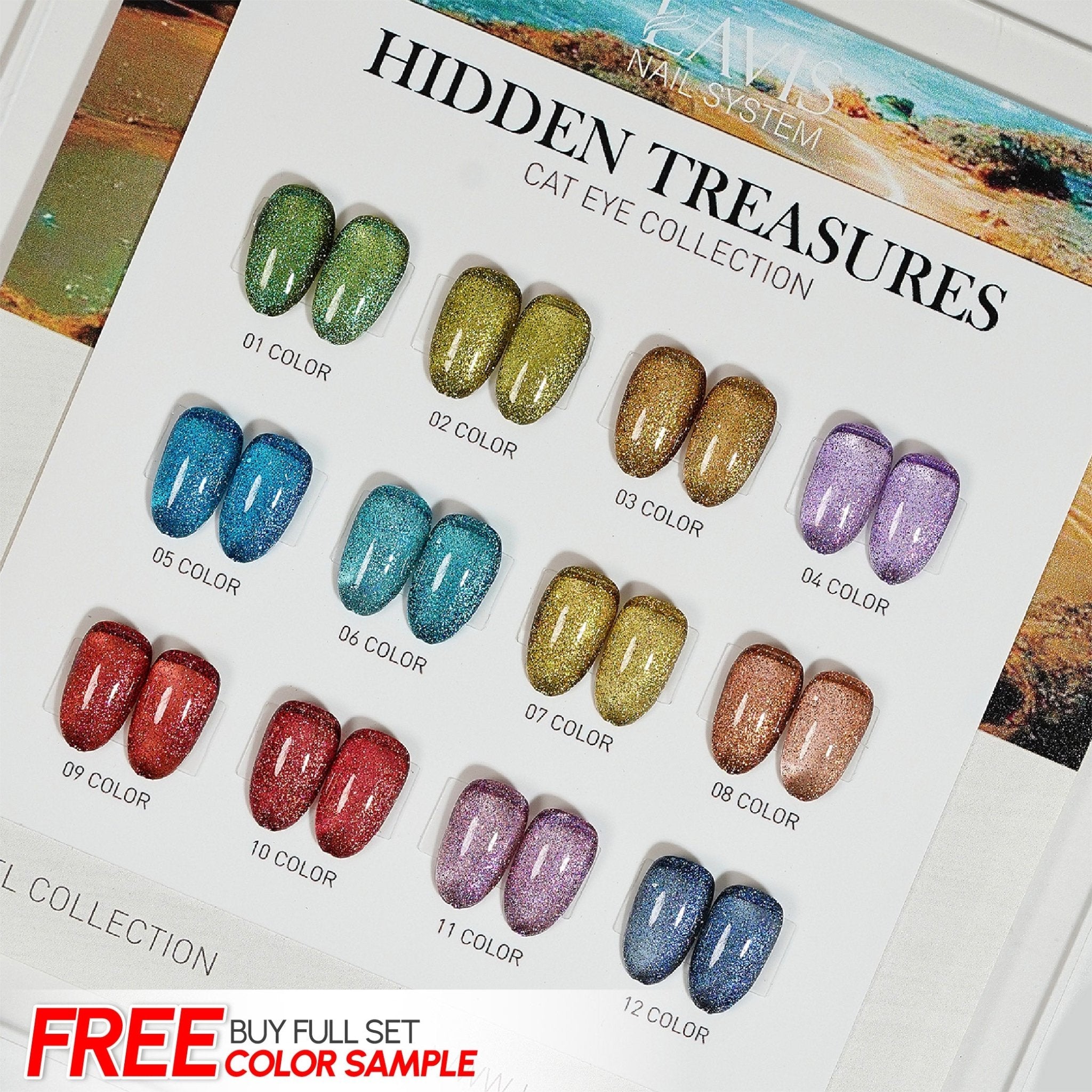 LAVIS 9D Cat Eyes CE8 - Gel Polish 0.5 oz - Hidden Treasures Collection