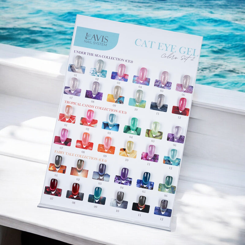 LAVIS Cat Eyes Set 2 - (CE2, CE3, CE4) - Gel Polish 0.5 oz - DTK Nail Supply