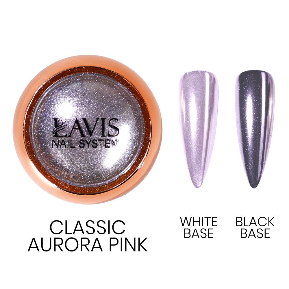 LAVIS Chrome Classic - Aurora Pink - 0.5gr (PCS) - DTK Nail Supply