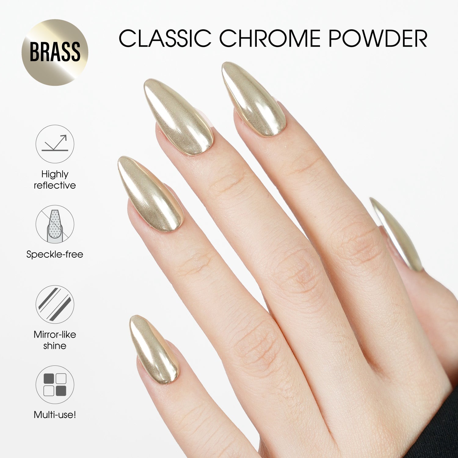 LAVIS Chrome Classic - Brass - 0.5gr (PCS) - DTK Nail Supply