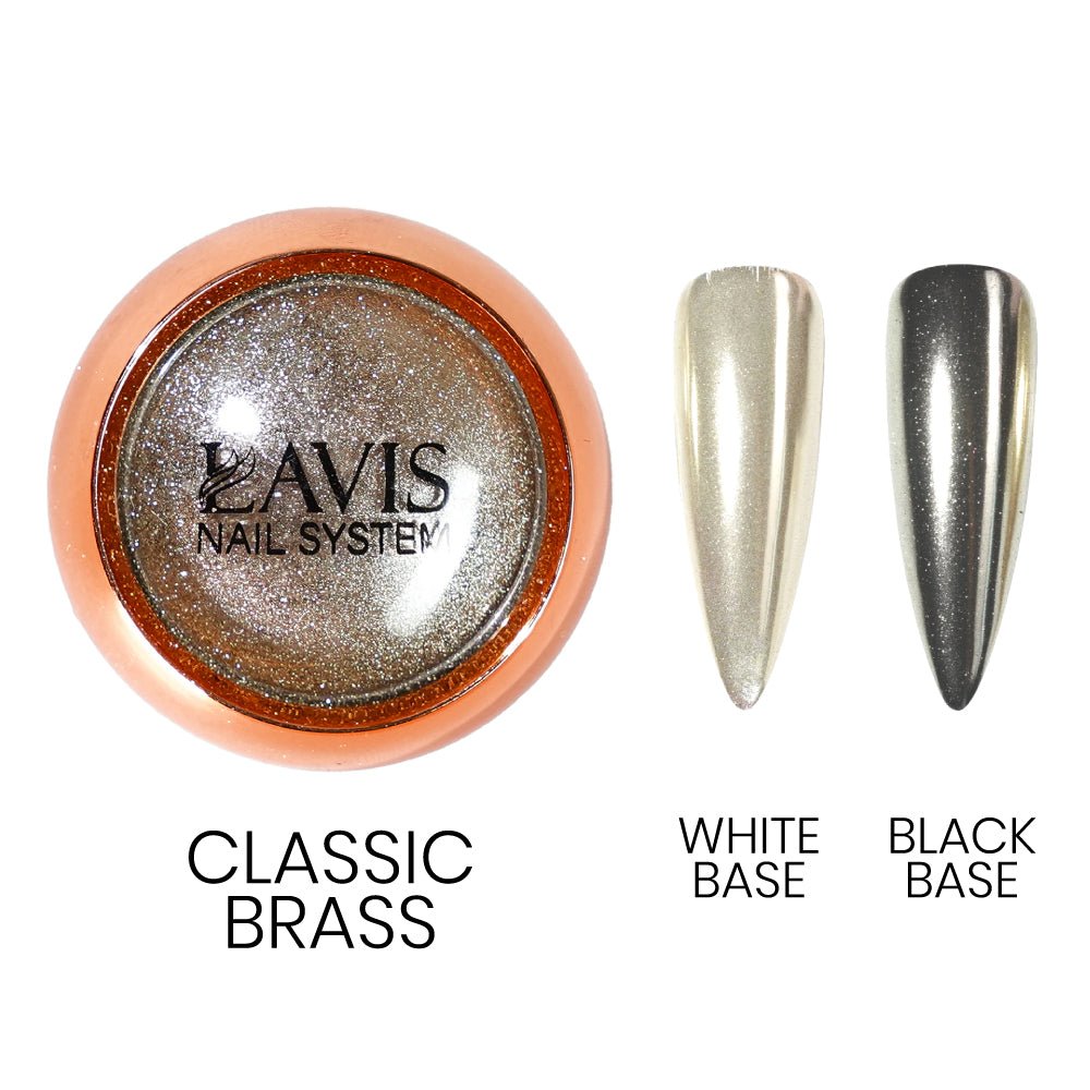 LAVIS Chrome Classic - Brass - 0.5gr (PCS) - DTK Nail Supply