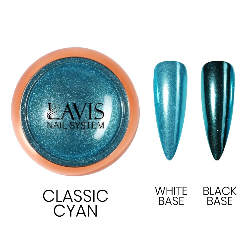 LAVIS Chrome Classic - Cyan - 0.5gr (PCS) - DTK Nail Supply
